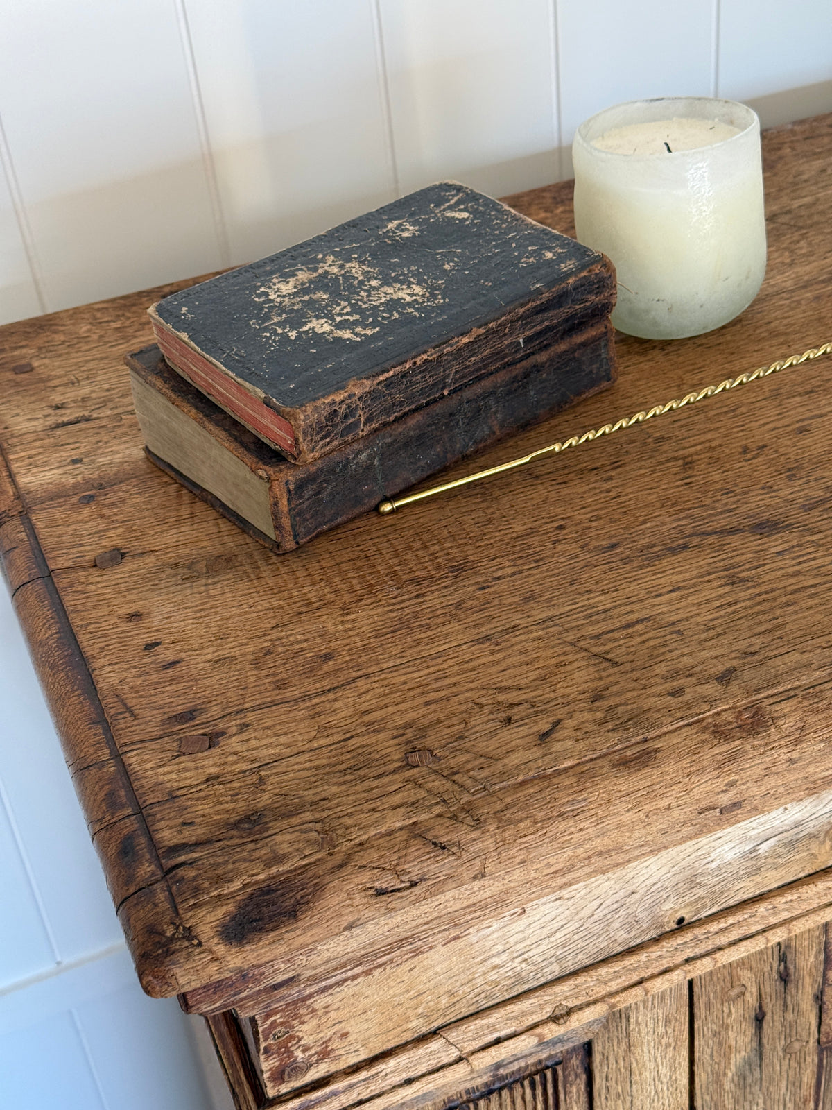 Tall 18th Century German Oak Sideboard
