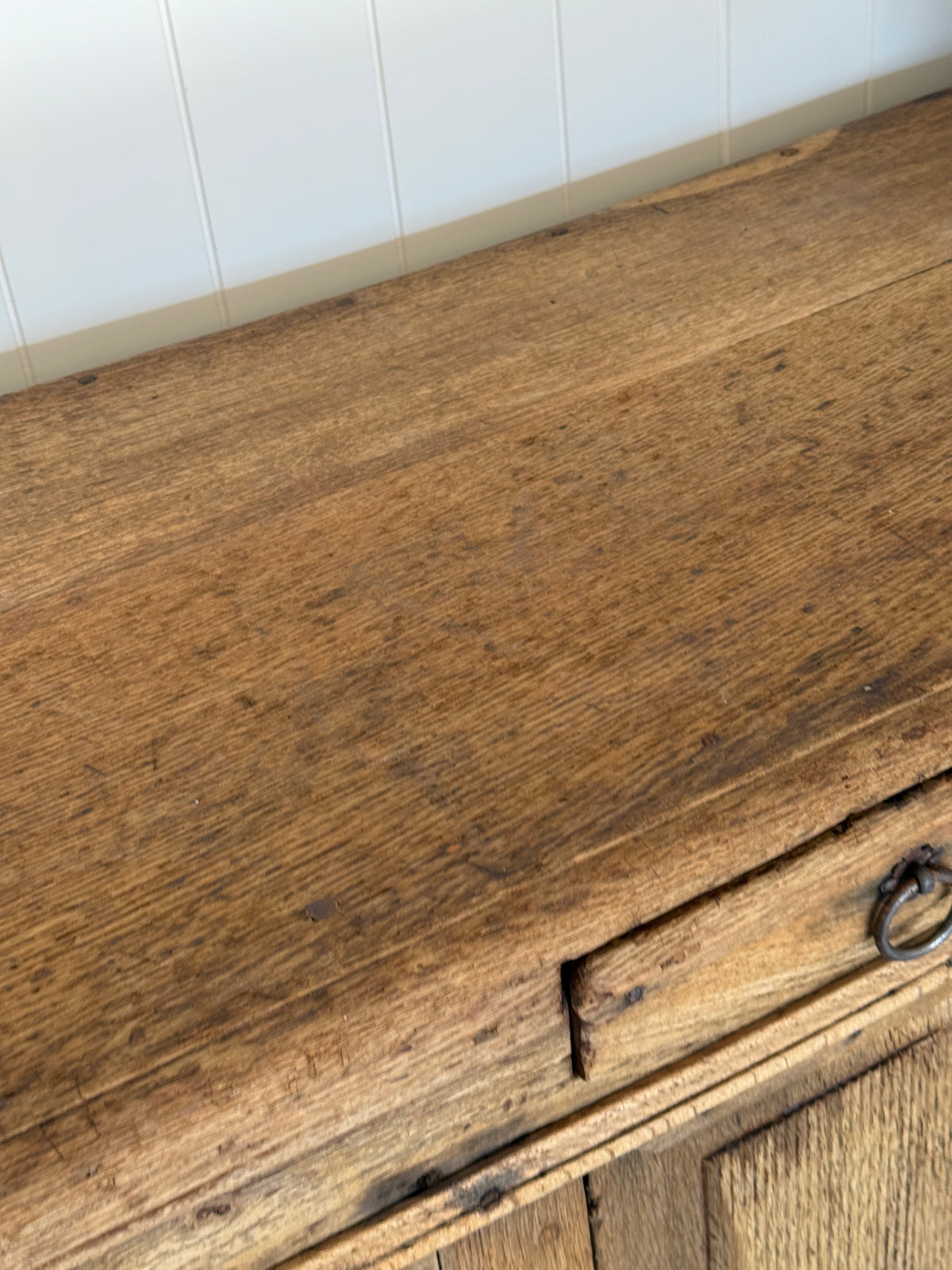 Tall 18th Century German Oak Sideboard