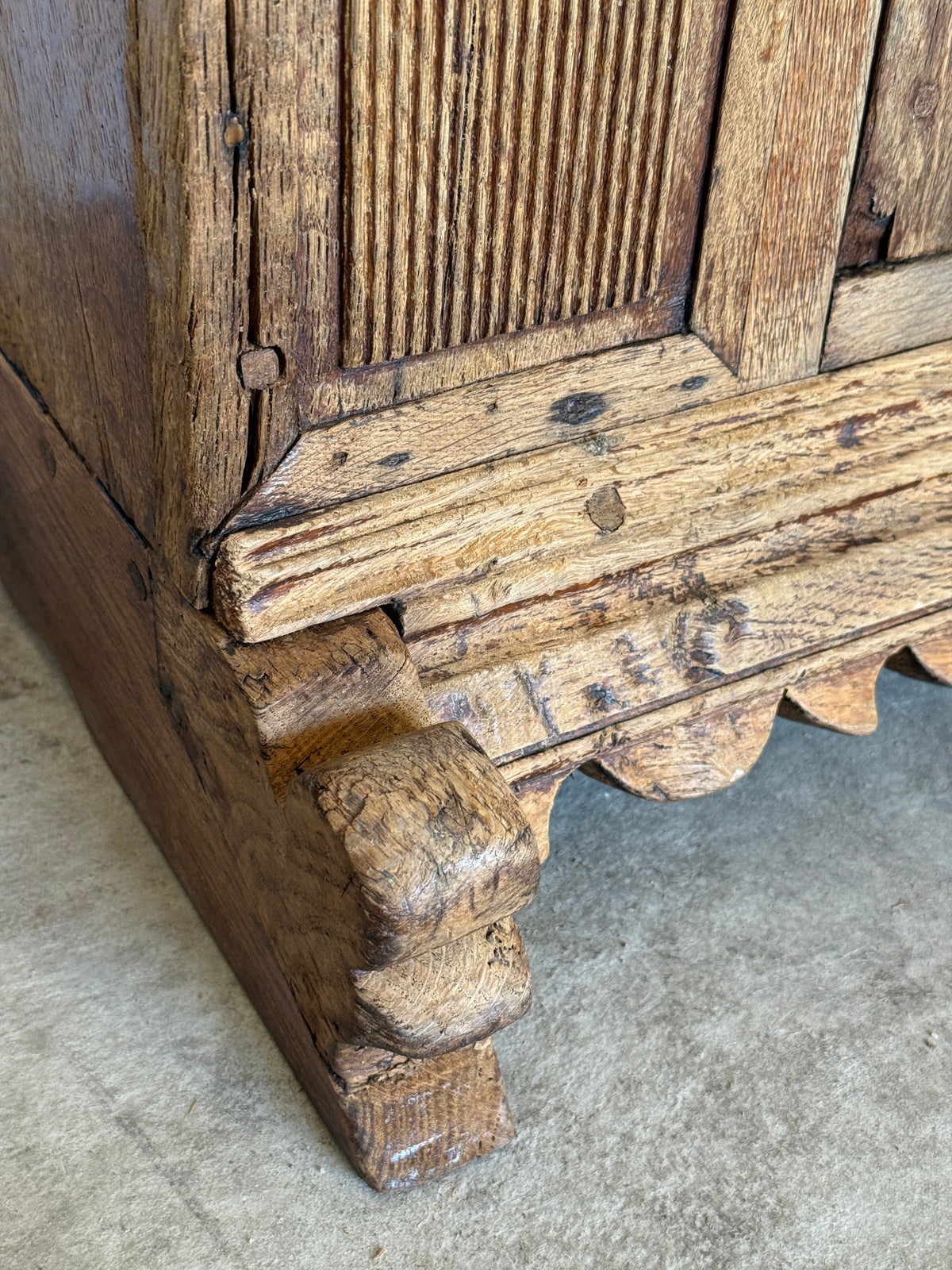 Tall 18th Century German Oak Sideboard