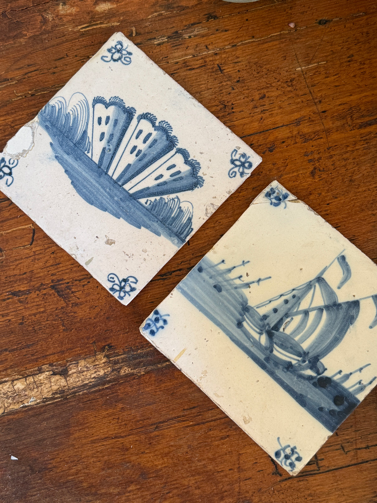 18th Century Dutch Delft Tile, Building