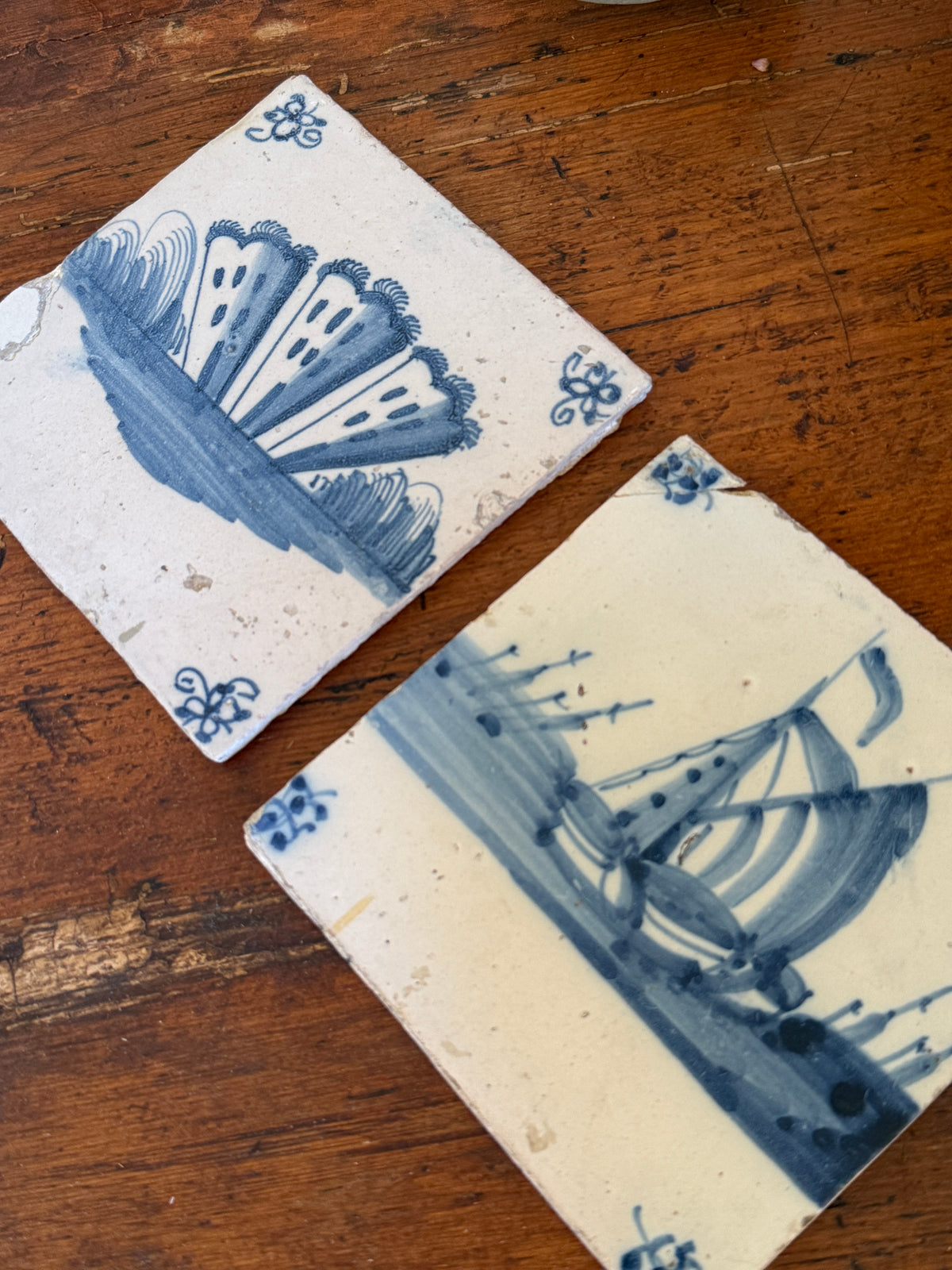 18th Century Dutch Delft Tile, Building