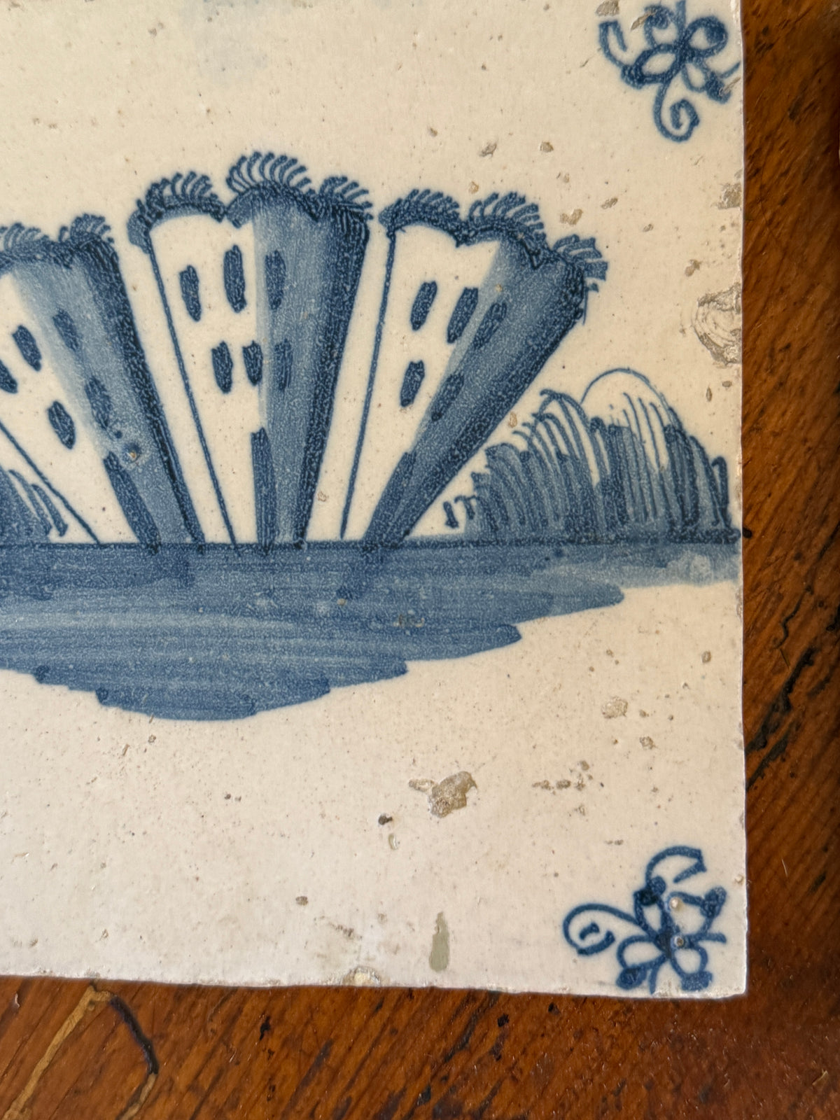 18th Century Dutch Delft Tile, Building