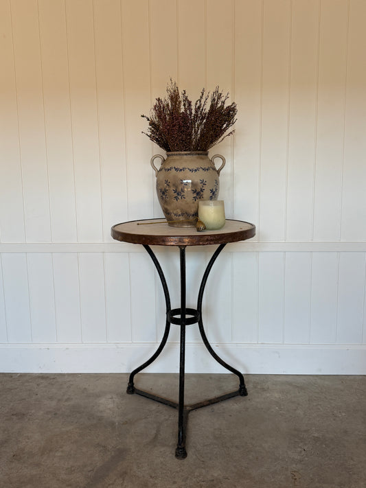 French Bistro Table with Marble Top c.1900