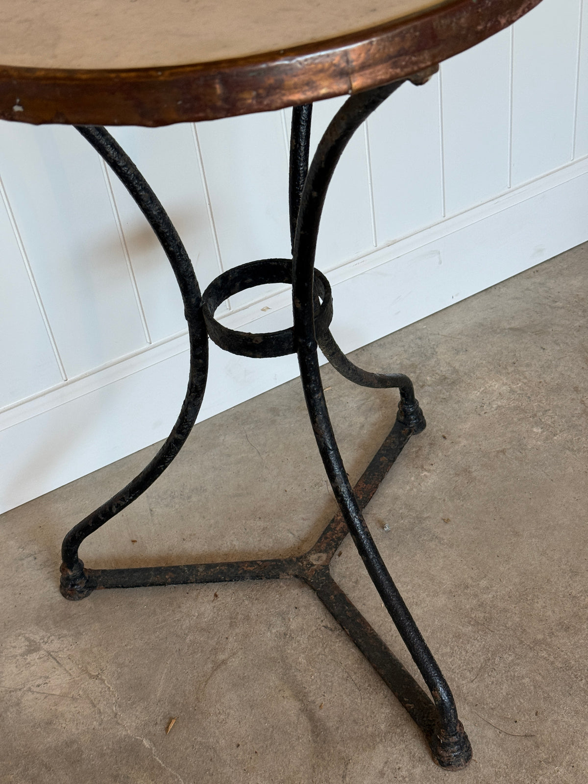 French Bistro Table with Marble Top c.1900
