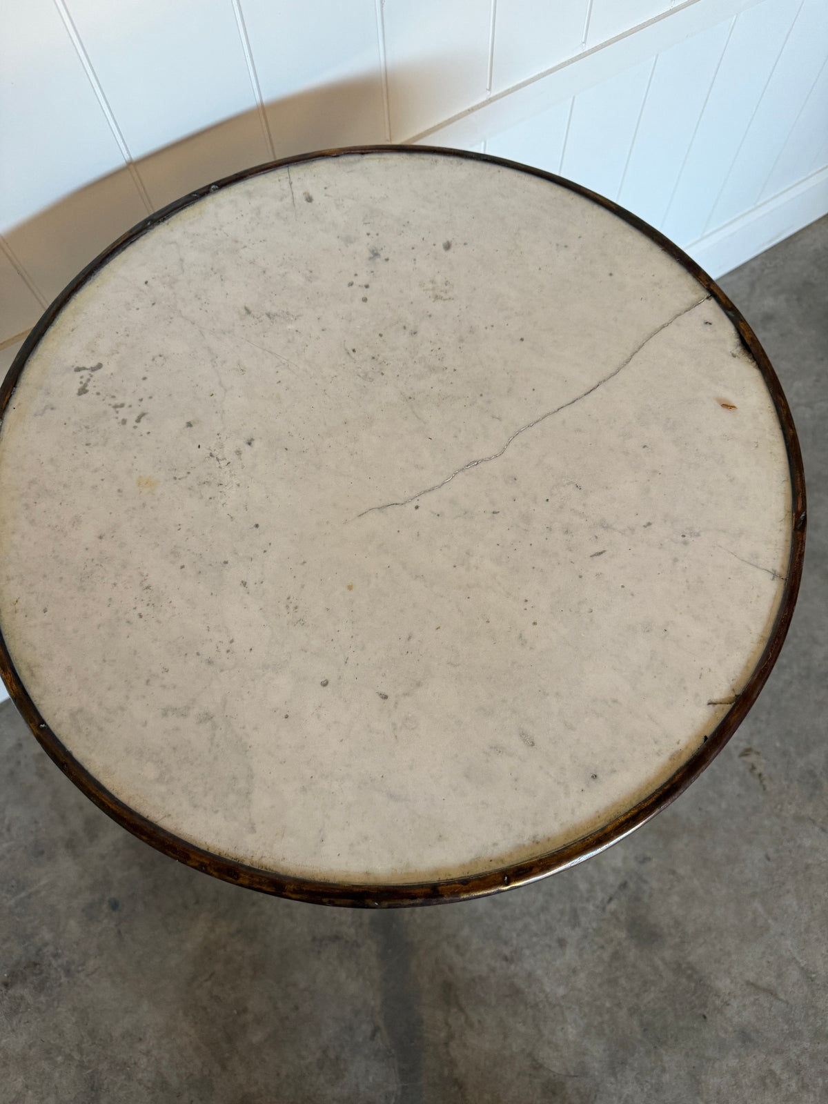 French Bistro Table with Marble Top c.1900