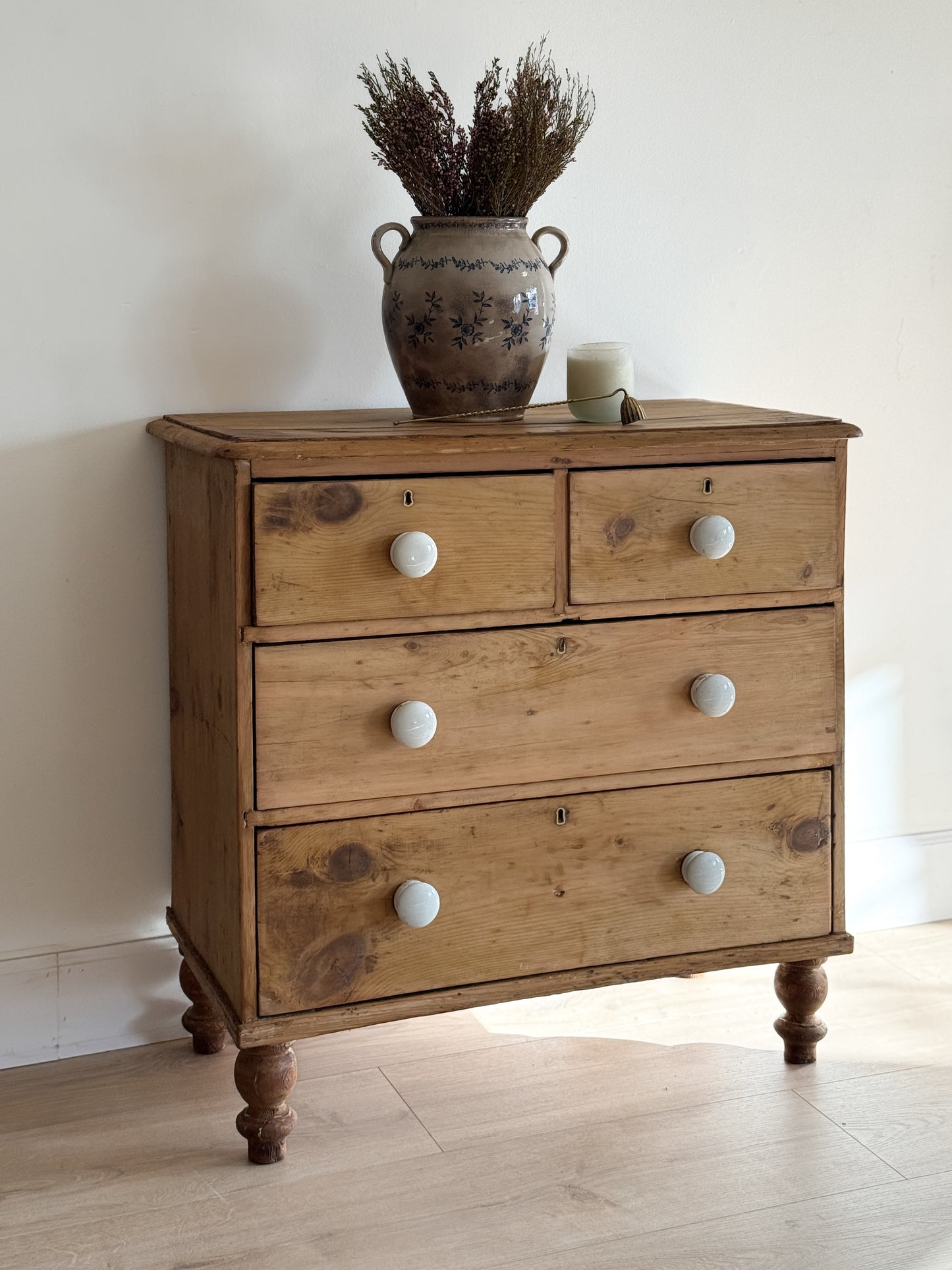 Antique English Pine Dresser/Chest of Drawers
