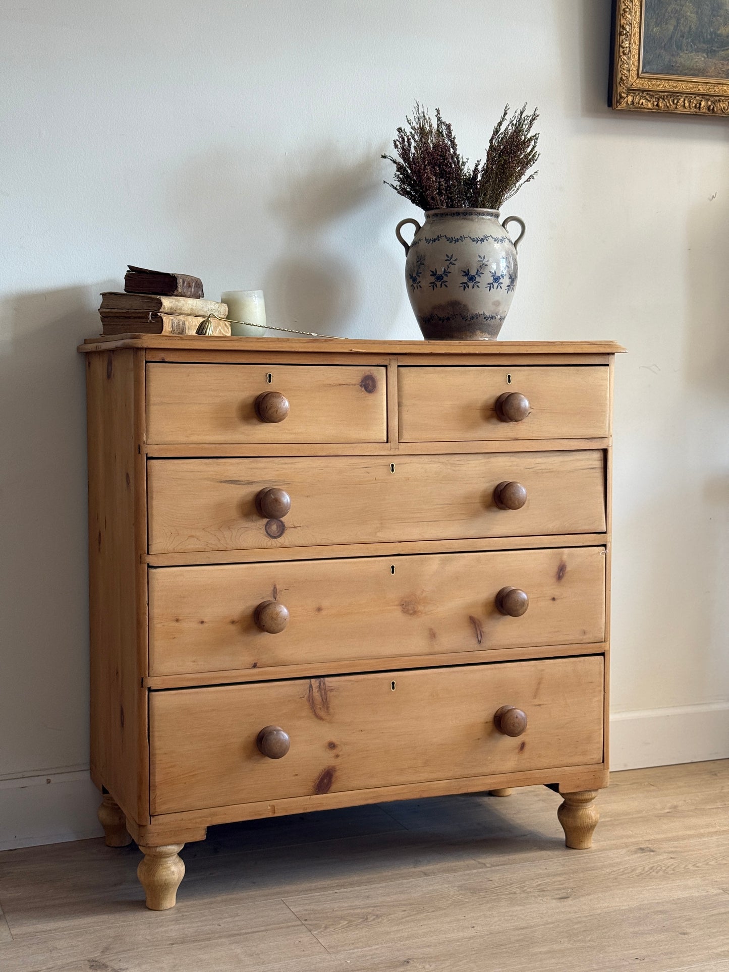 Antique English Pine Dresser/Chest of Drawers