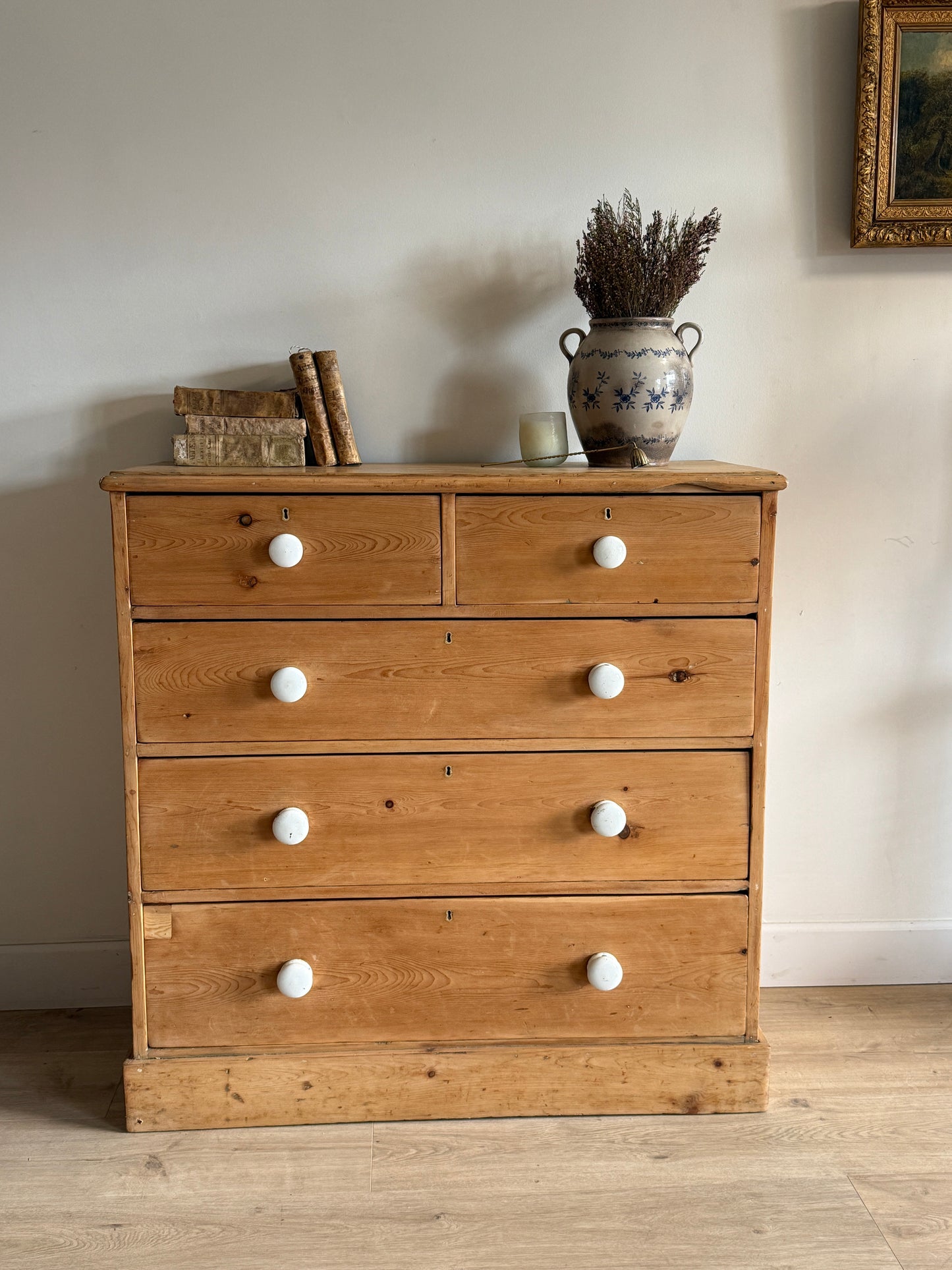 Antique English Pine Dresser/Chest of Drawers