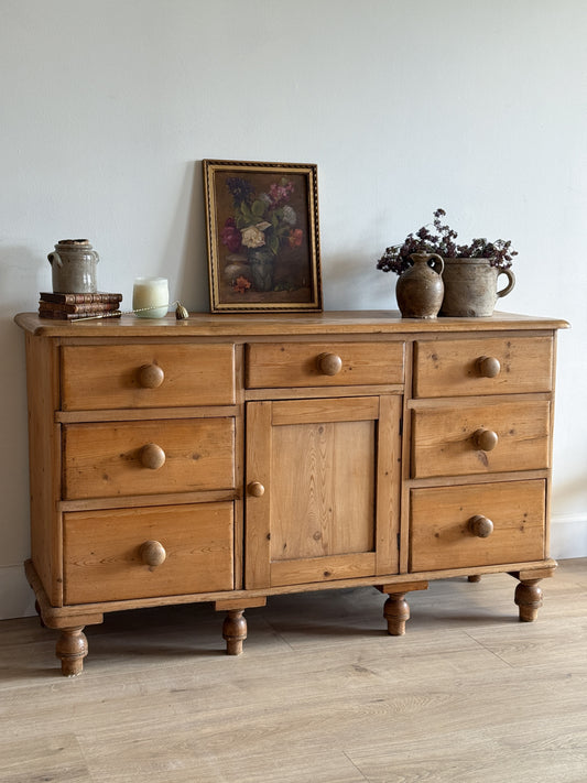 Antique English Pine Sideboard
