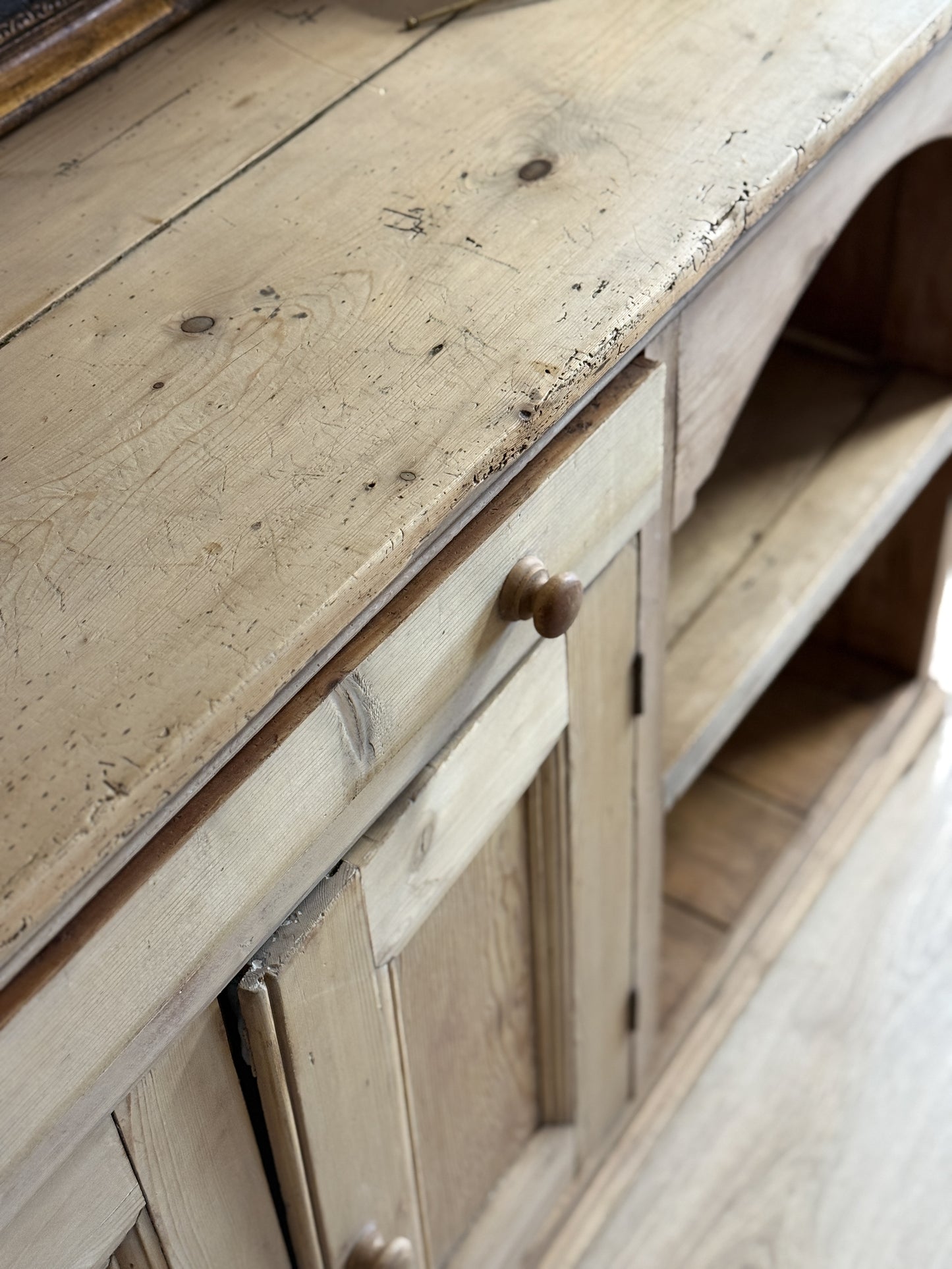 Antique English Pine Sideboard