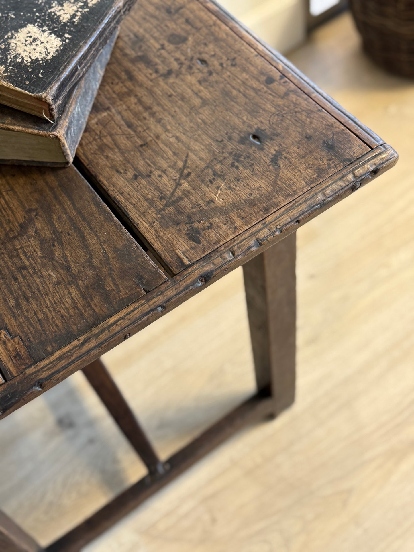 Late 17th/18th c. English Oak Side Table with Drawer