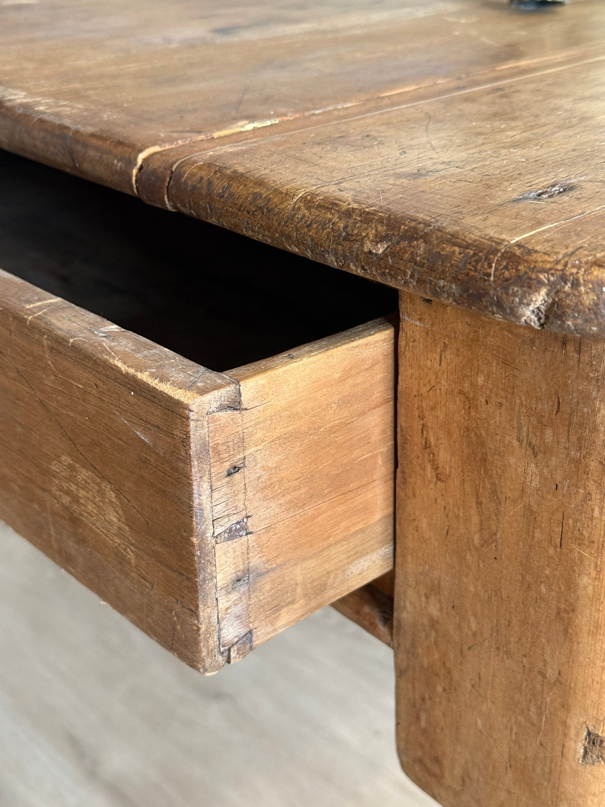 Antique English Pine Dining Table