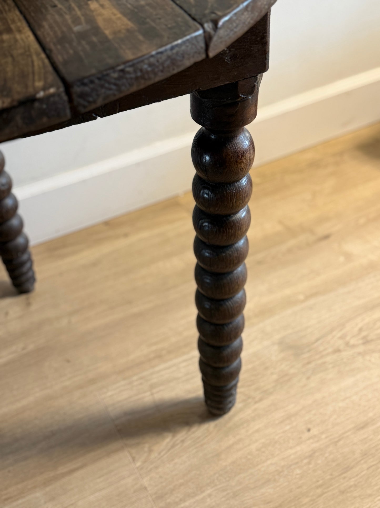 Antique French Bobbin Table