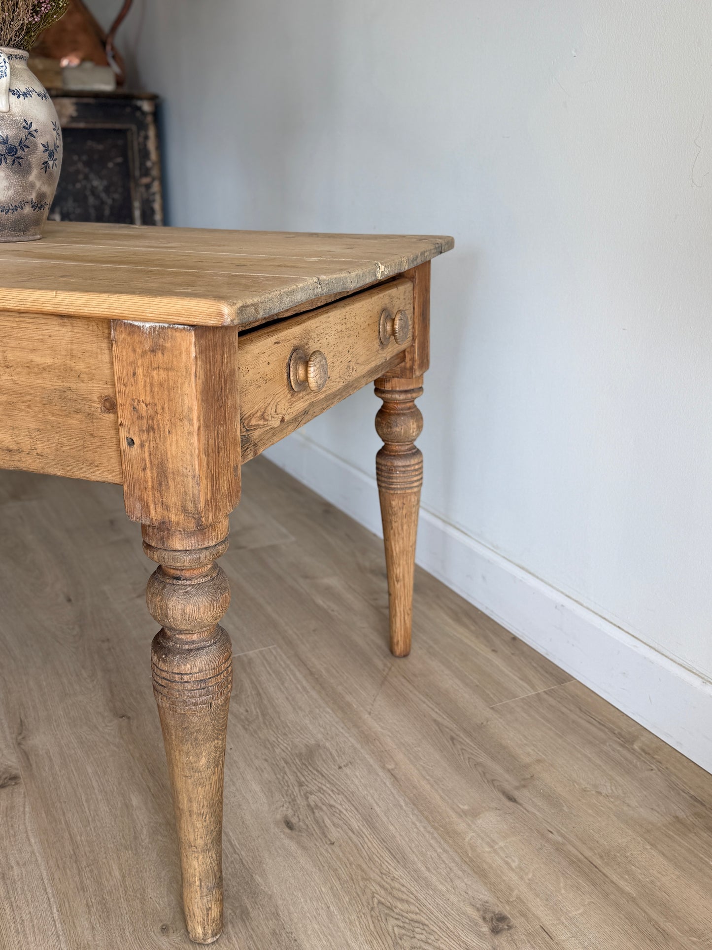 Antique English Pine Farm Table