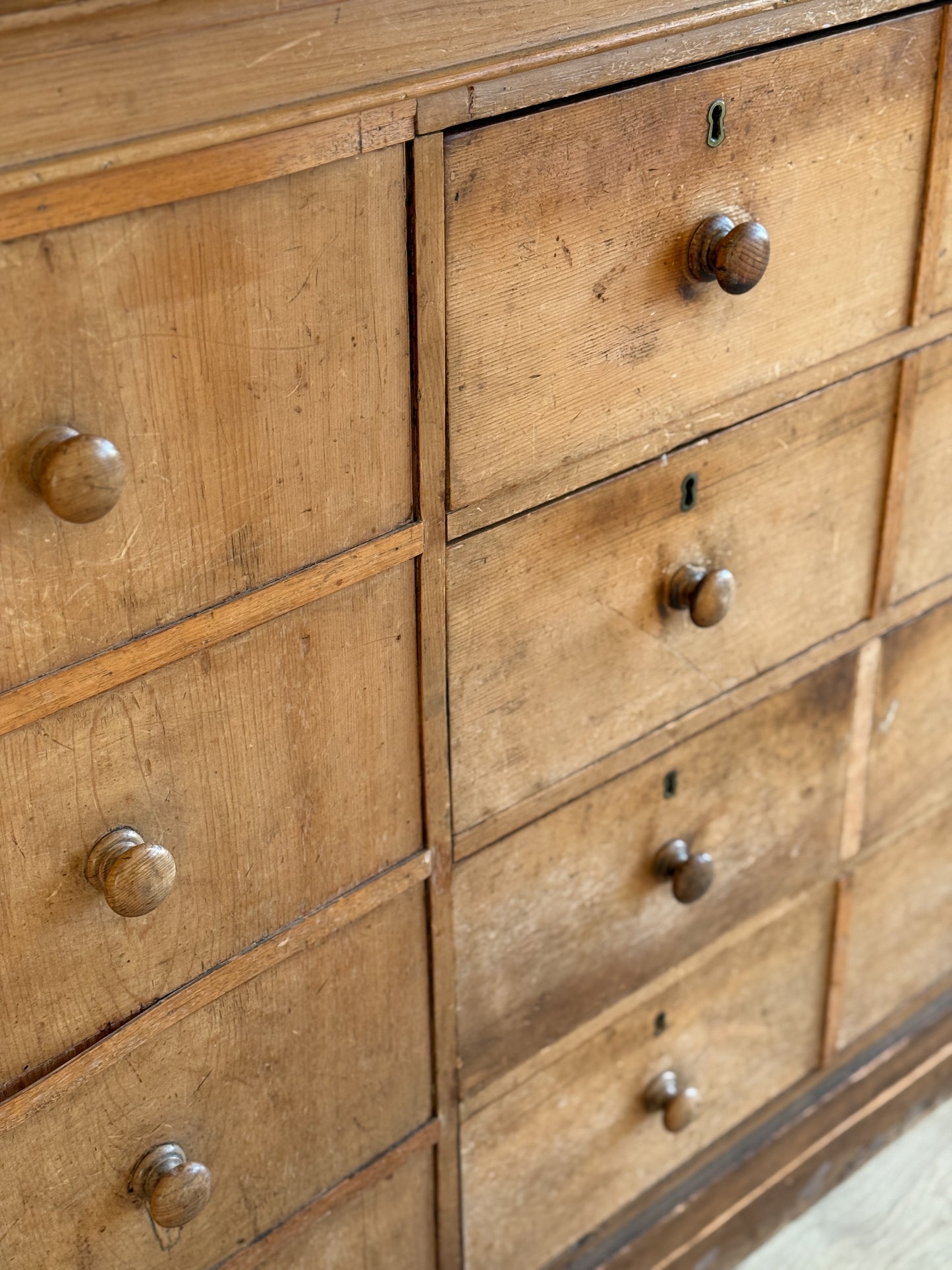 Rare 19th Century English Pine Dairy Hutch