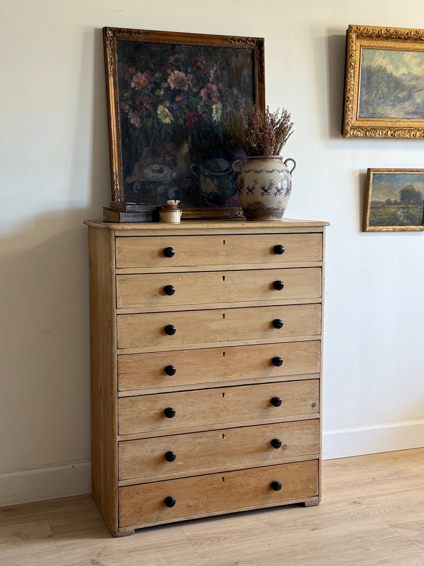 Antique English Dresser/Chest of Seven Drawers