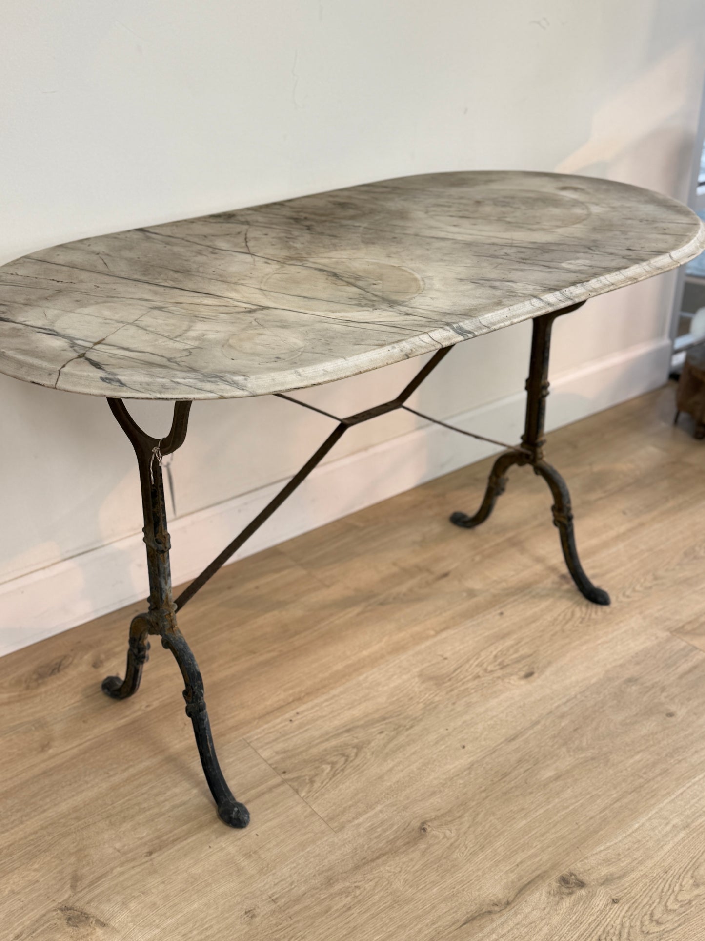 Antique French Marble Garden Table
