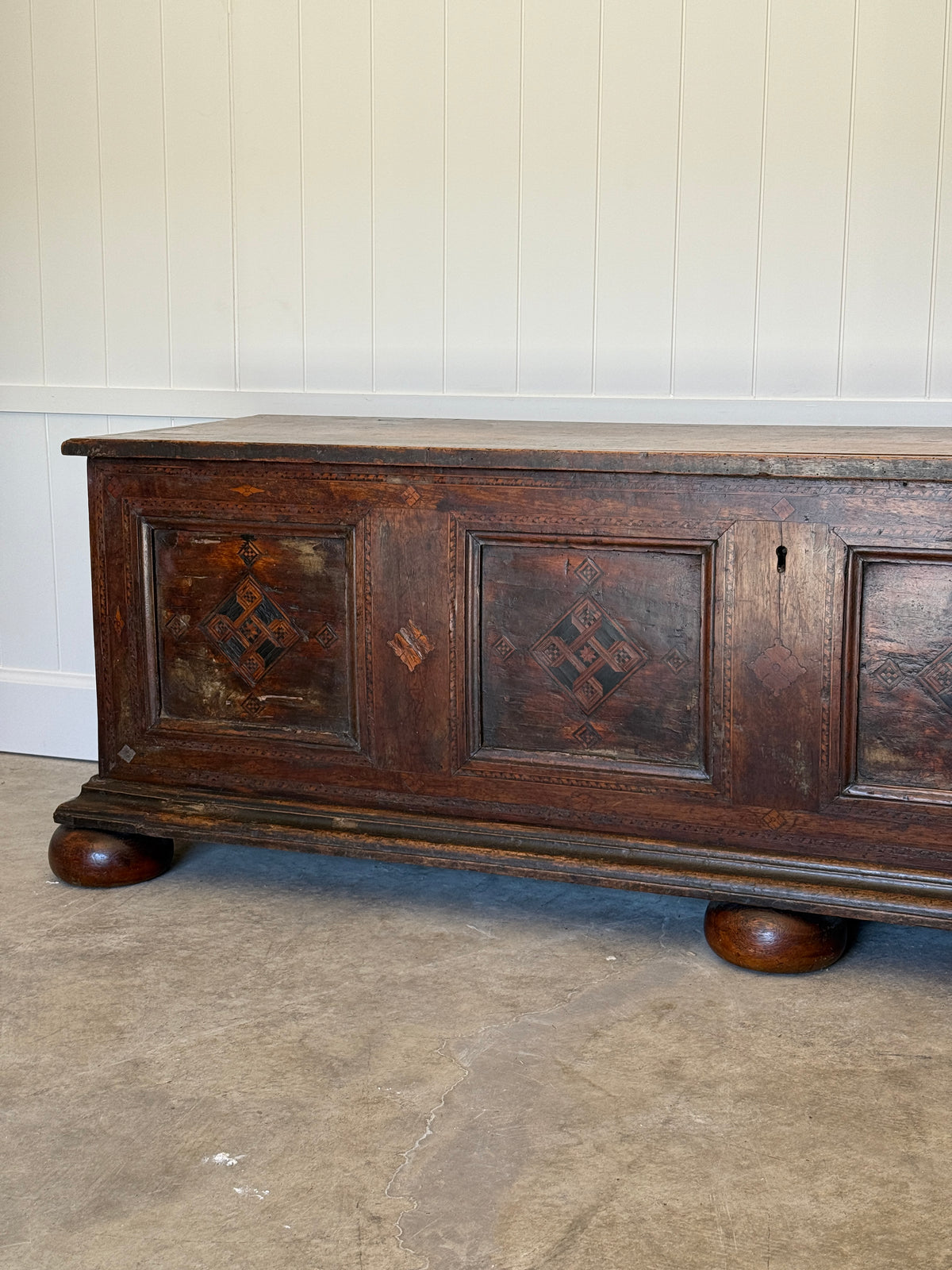 Long 17th Century Italian Walnut Chest
