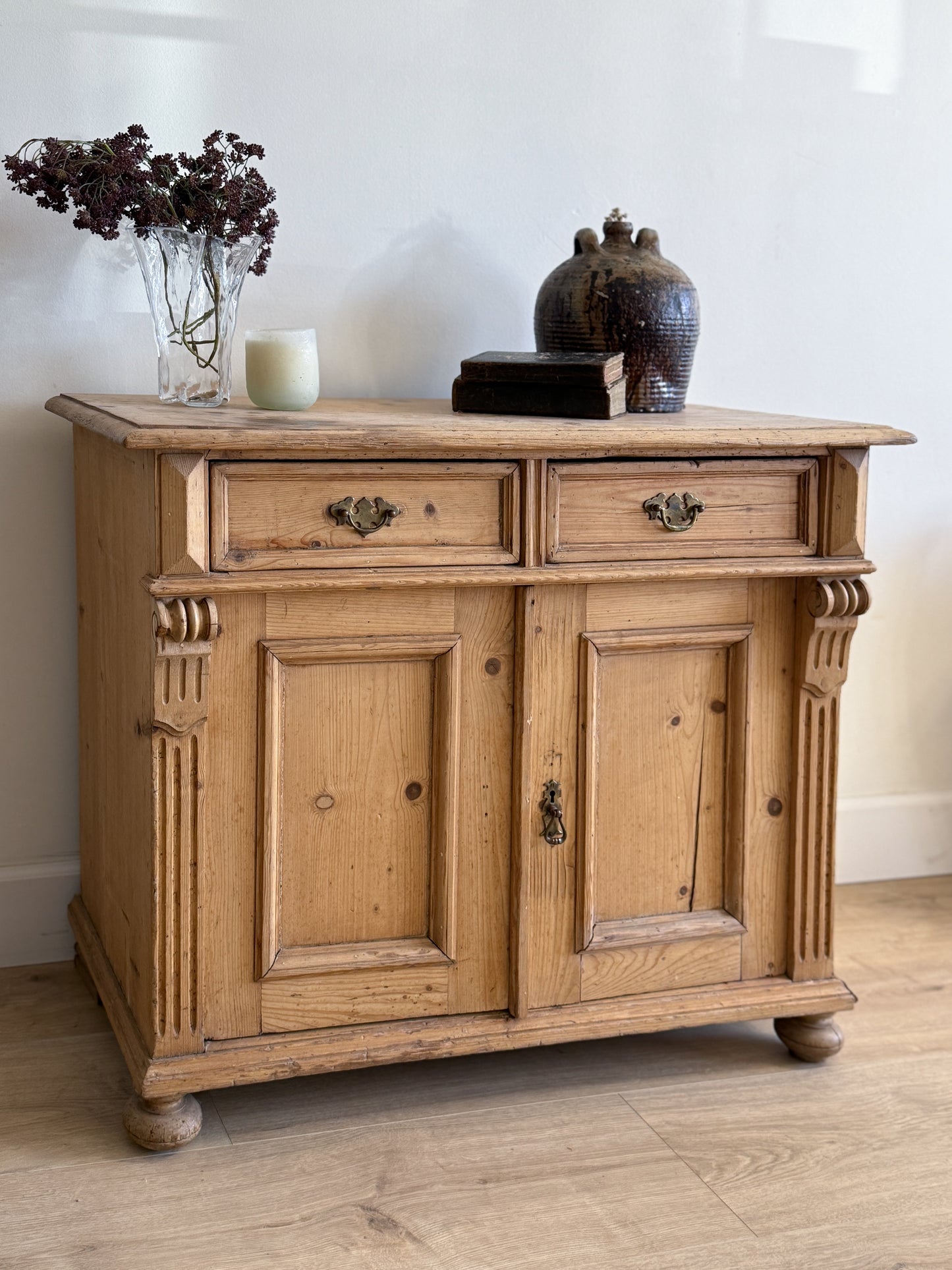 Antique English Pine Sideboard