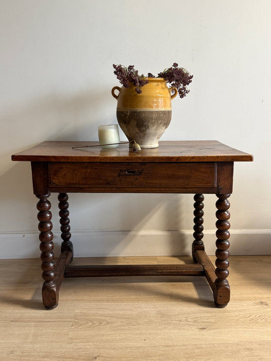 18th c. French Walnut Bobbin Table
