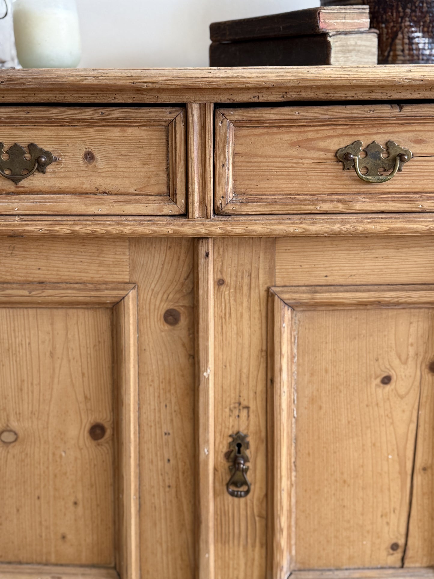 Antique English Pine Sideboard