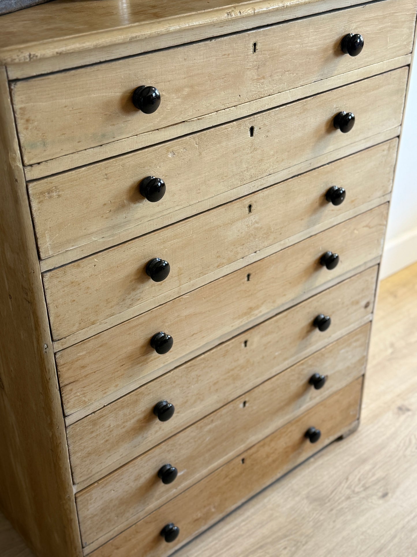 Antique English Dresser/Chest of Seven Drawers