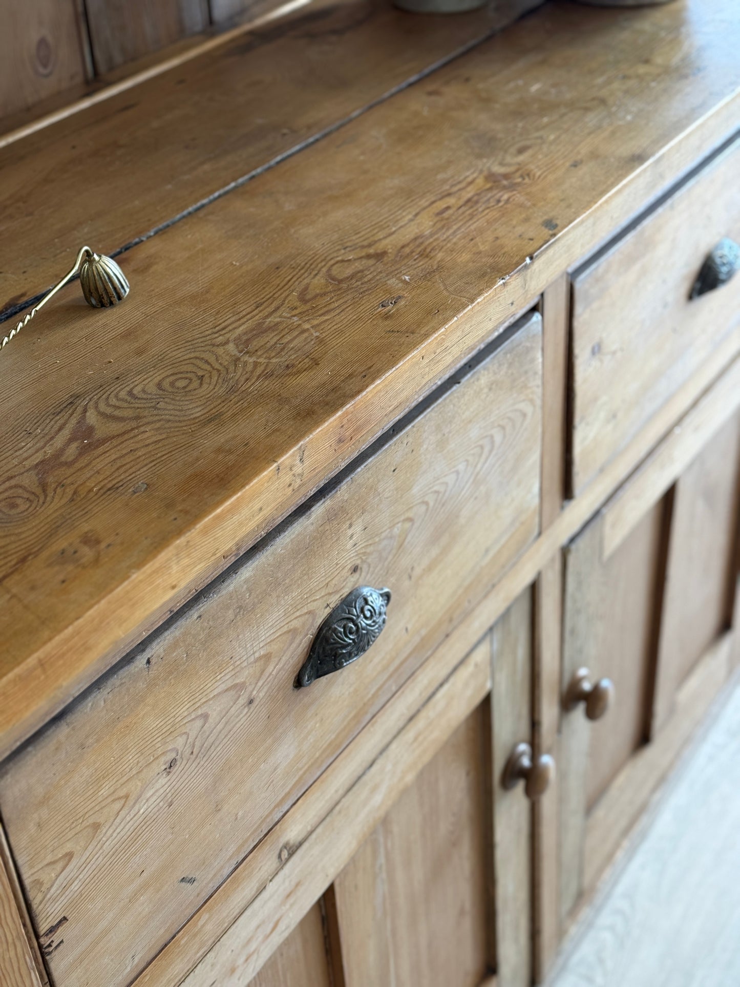 Antique English Pine Hutch