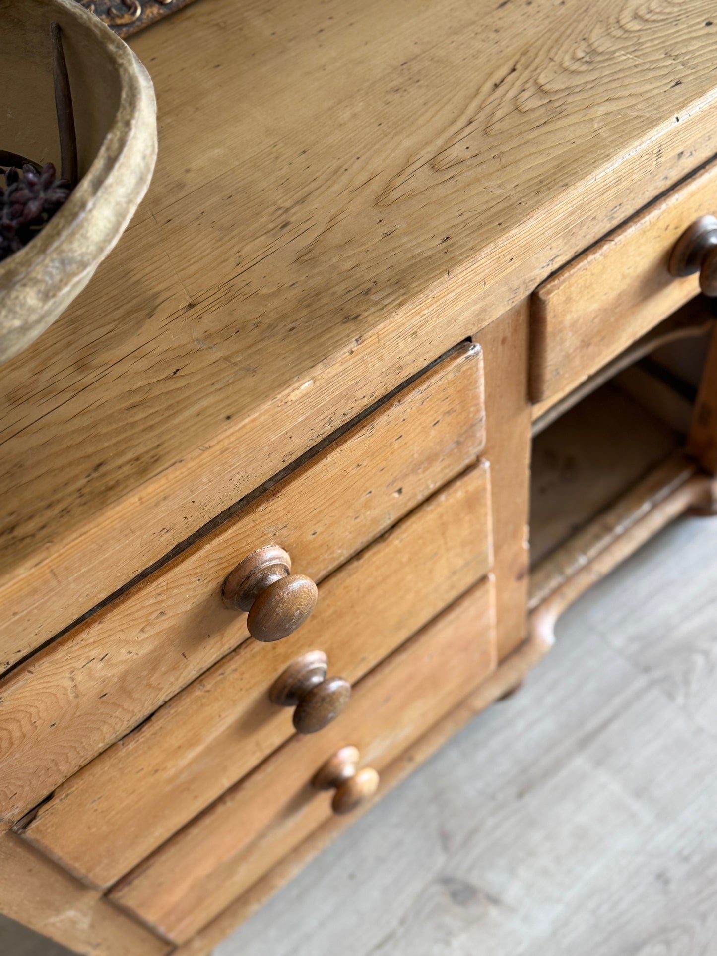 Antique English Pine Sideboard