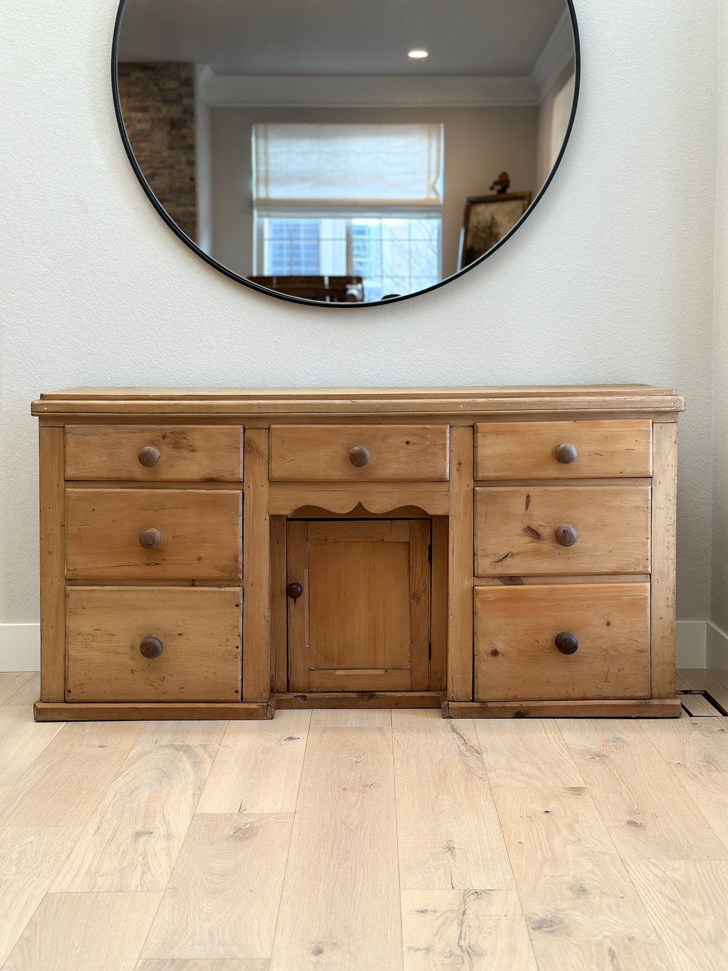 Antique English Pine Sideboard/Dresser Base