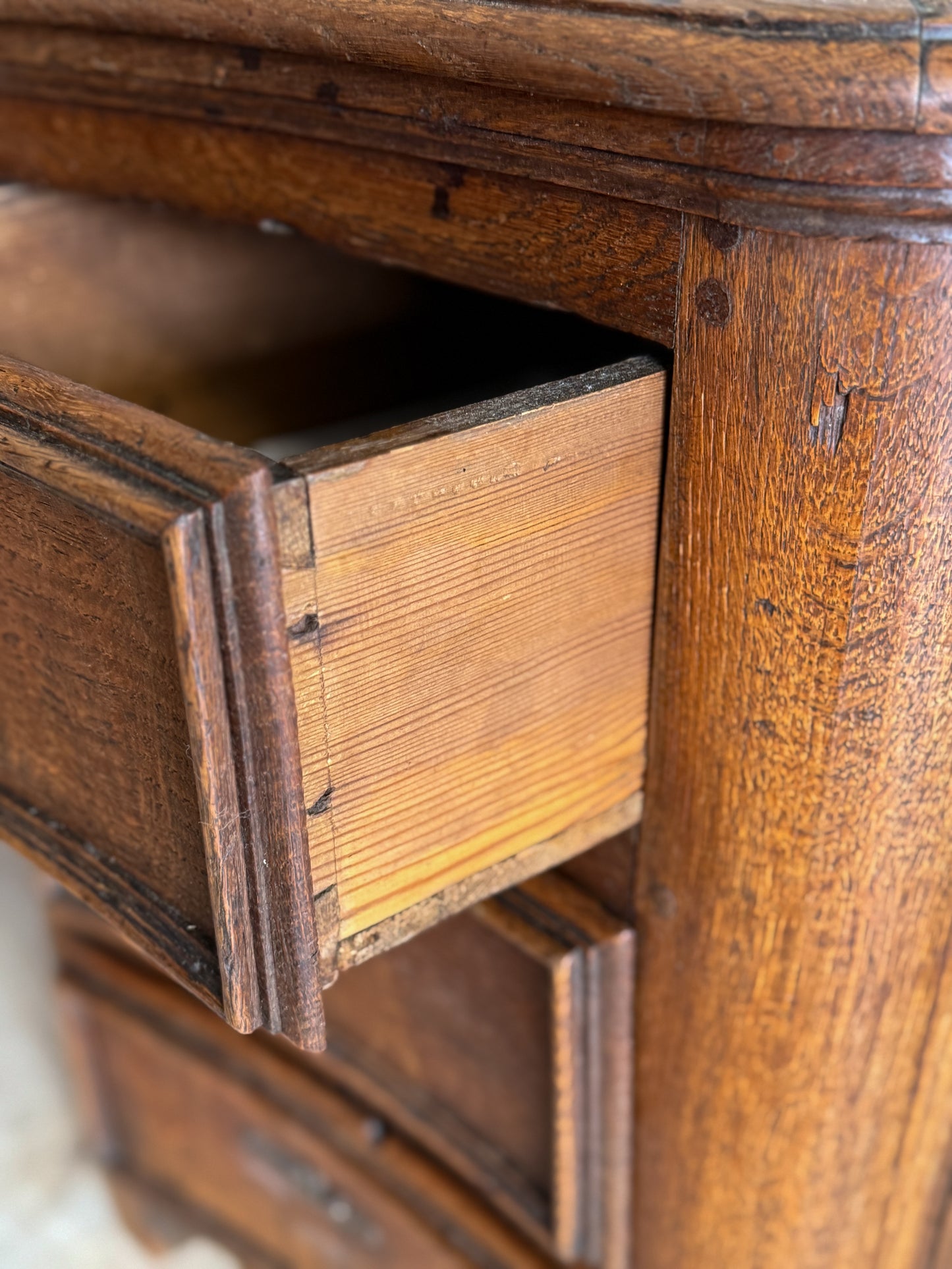 Rare 19th Century French Oak Desk from Mazarin Region