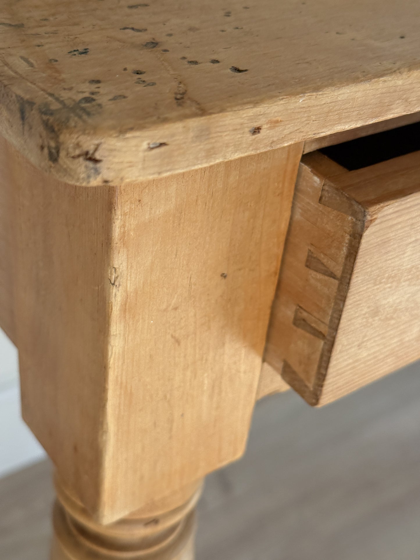 Antique English Pine Accent Table/Desk
