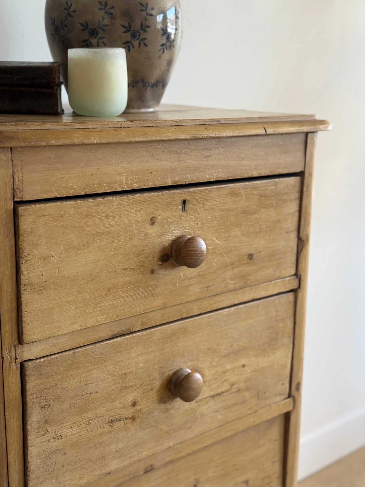 Antique English Pine Dresser/Chest of Drawers