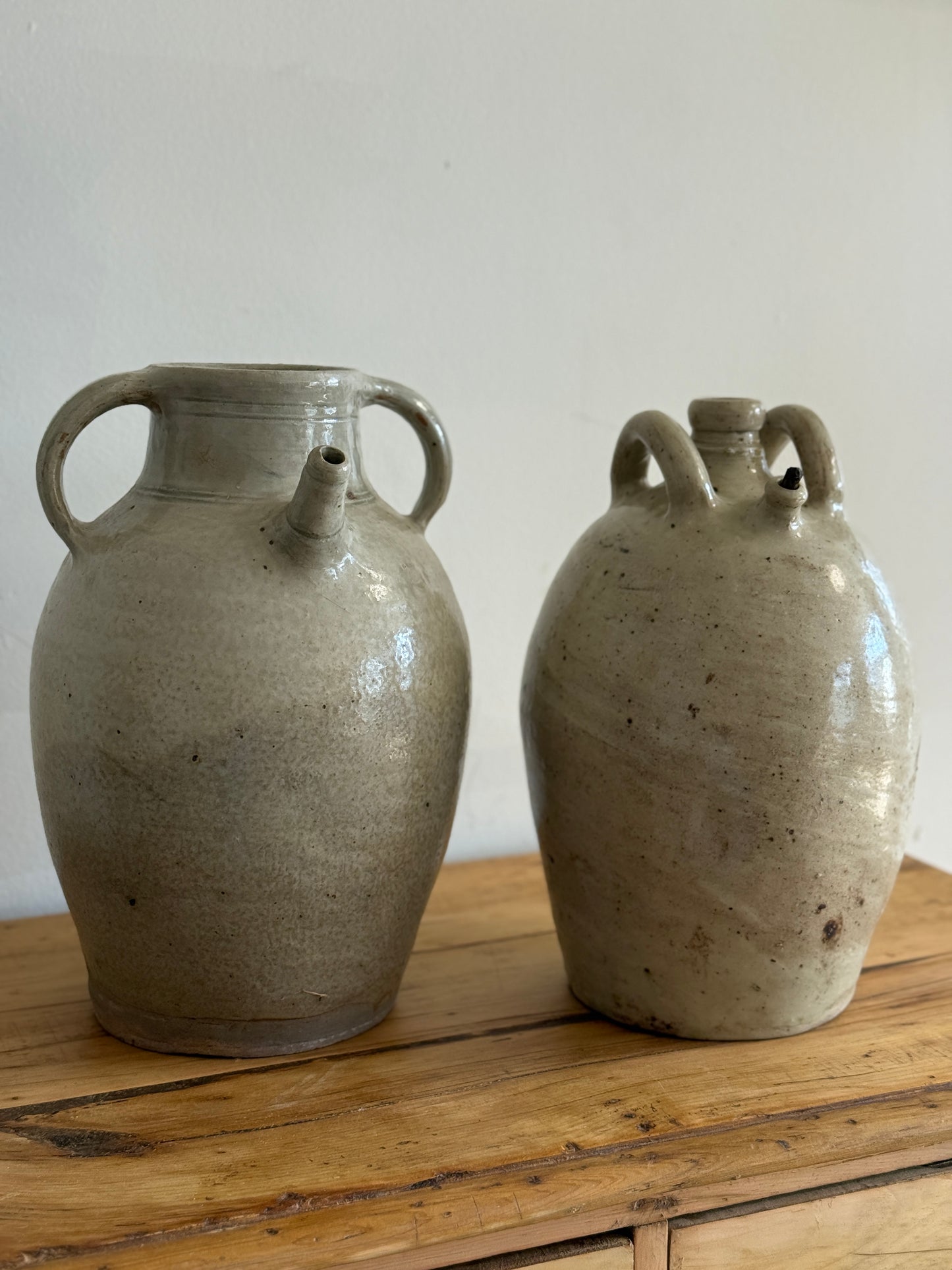 Antique French Pots With Spout