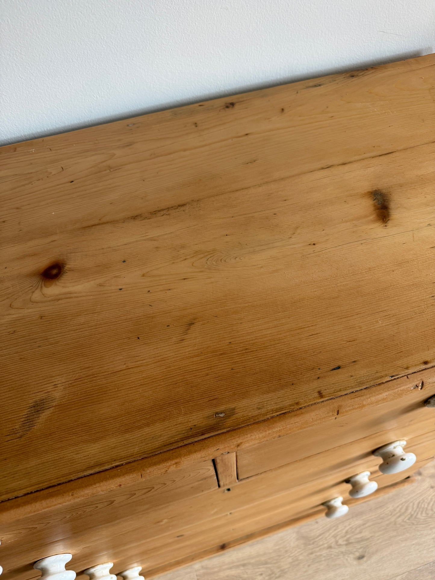 Antique English Pine Dresser/Chest of Drawers