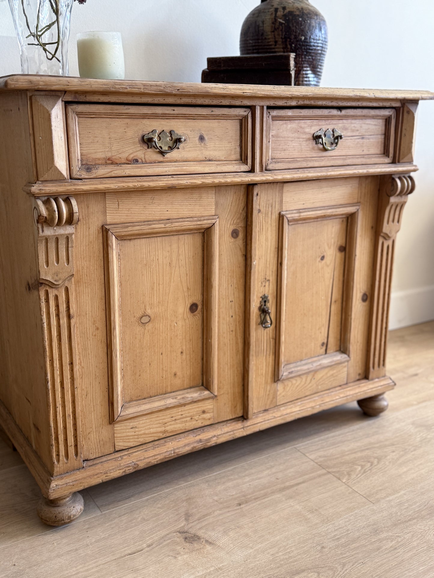 Antique English Pine Sideboard