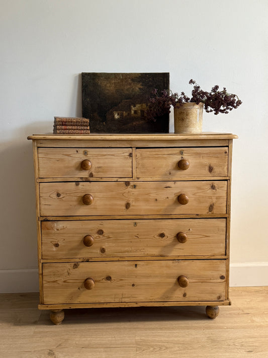 Antique English Pine Dresser/Chest of Drawers