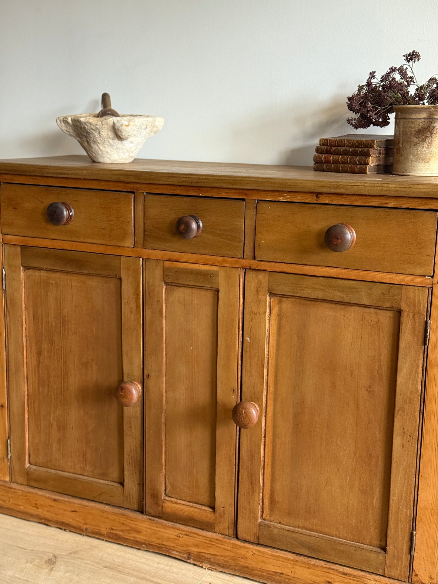 Antique English Pine Sideboard