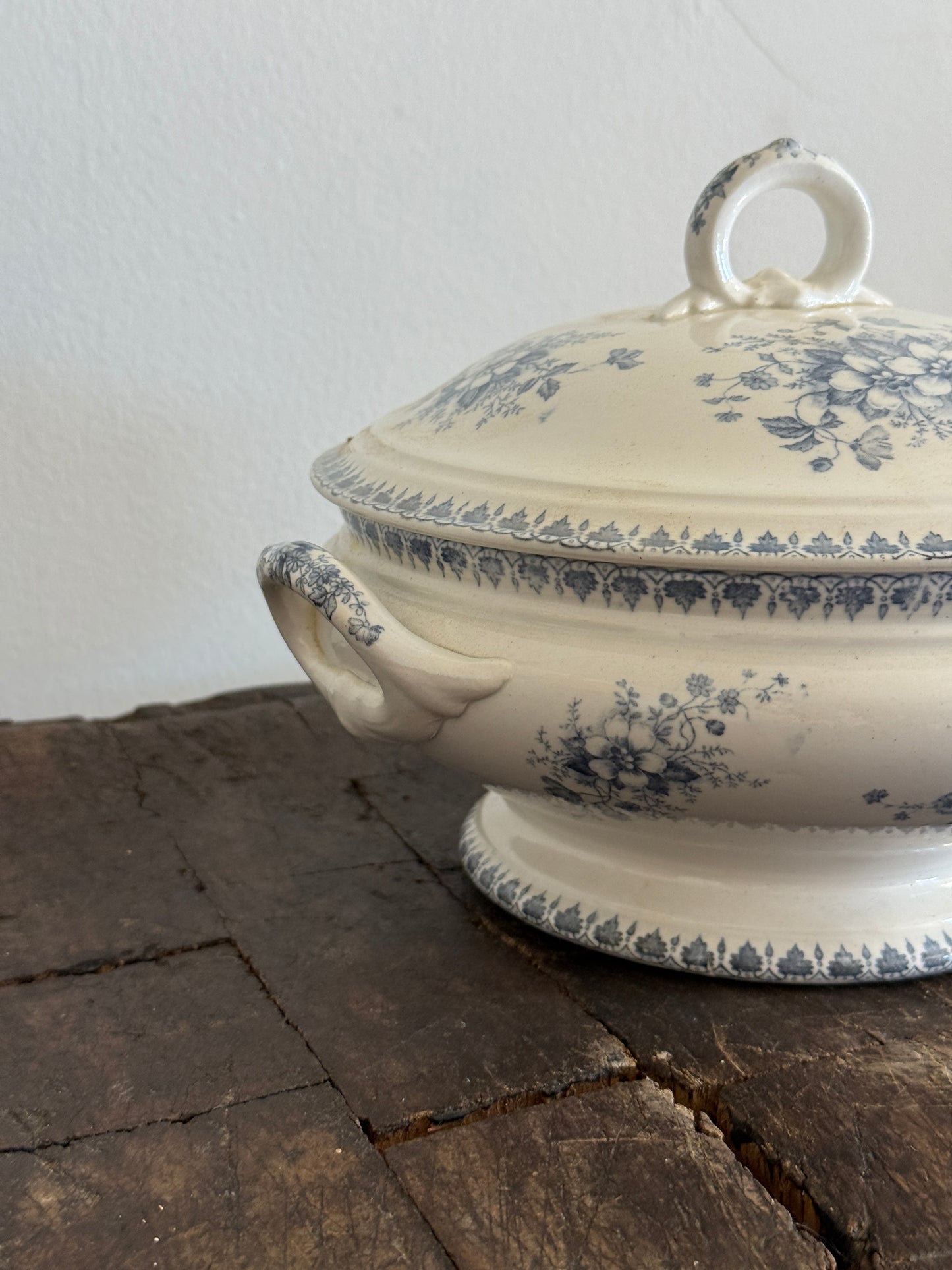 Antique Dutch Legiumere, Light Blue Floral Anna