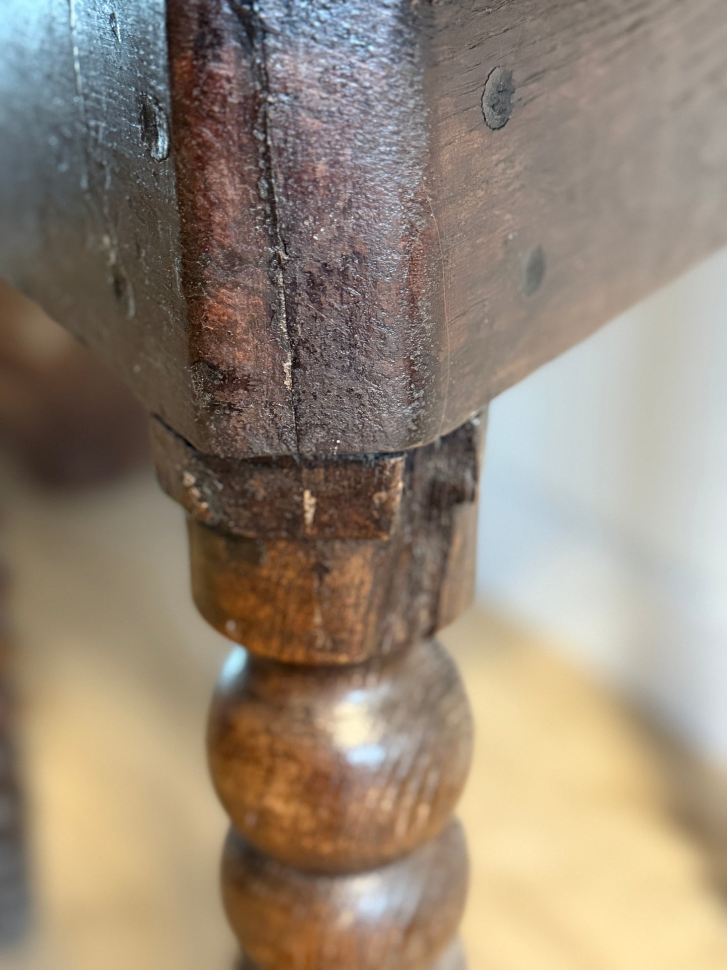 Antique French Bobbin Table