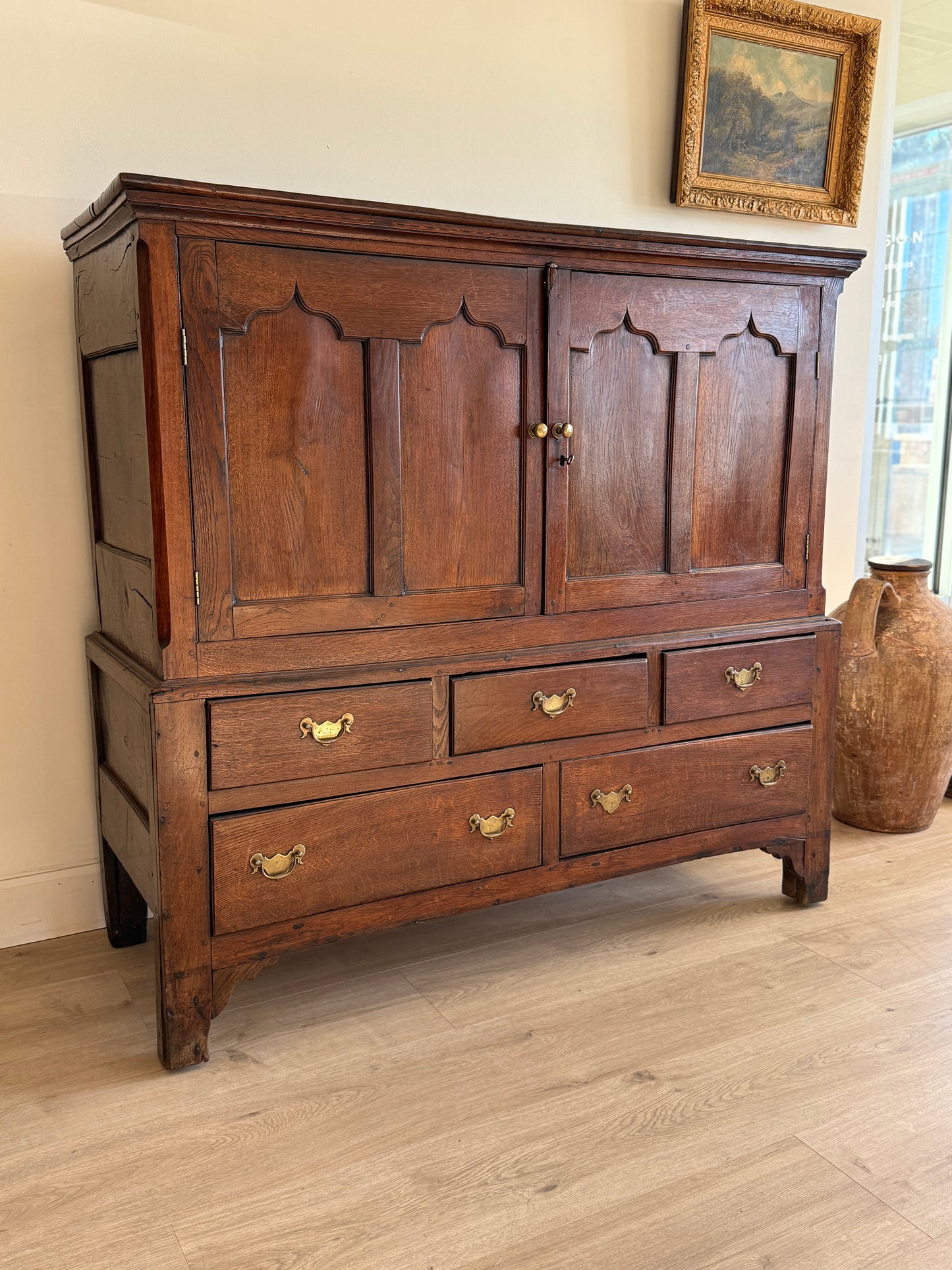Early 19th Century English Oak Stable Cabinet/Hutch