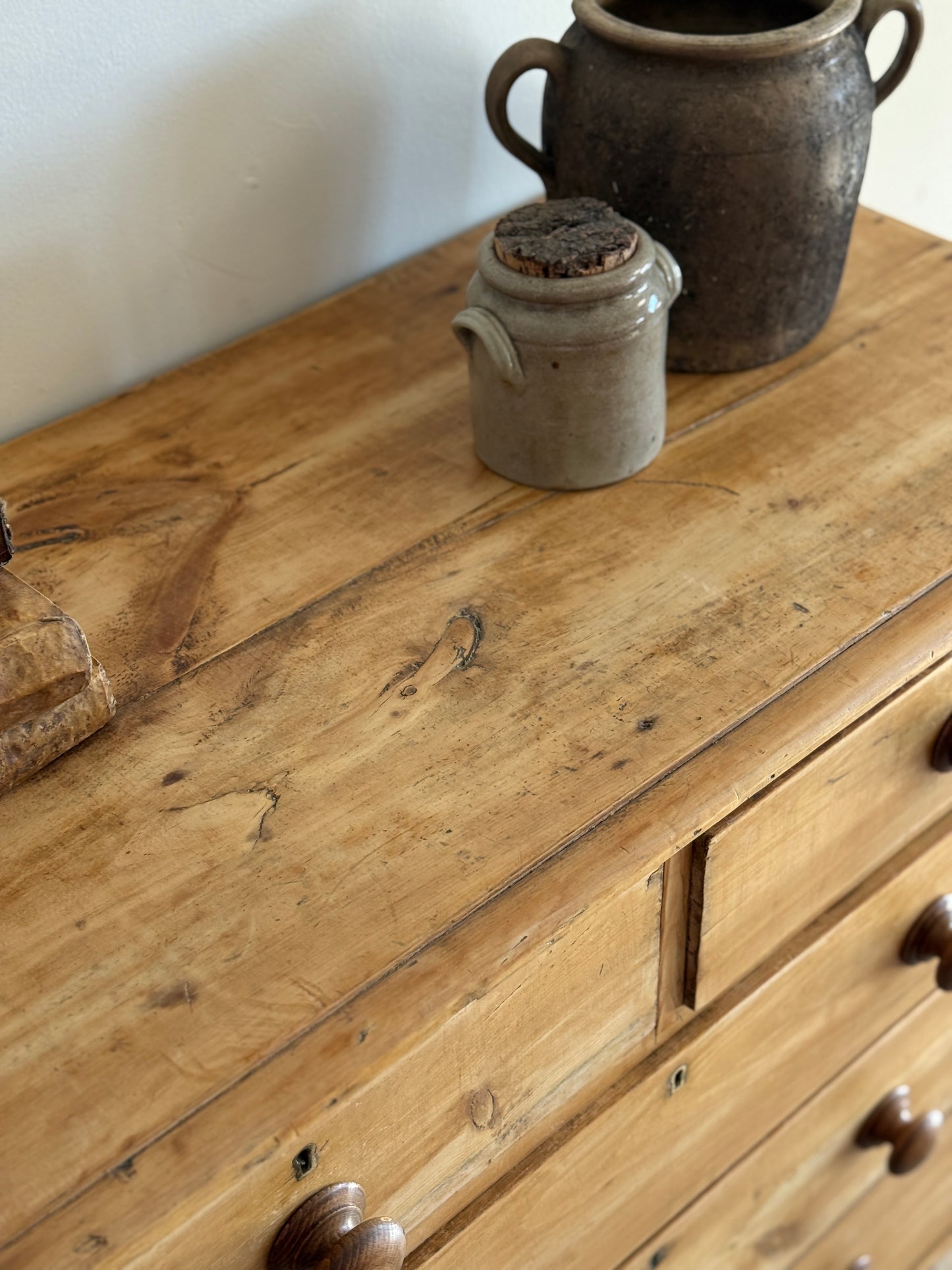Antique English Pine Dresser/Chest of Drawers