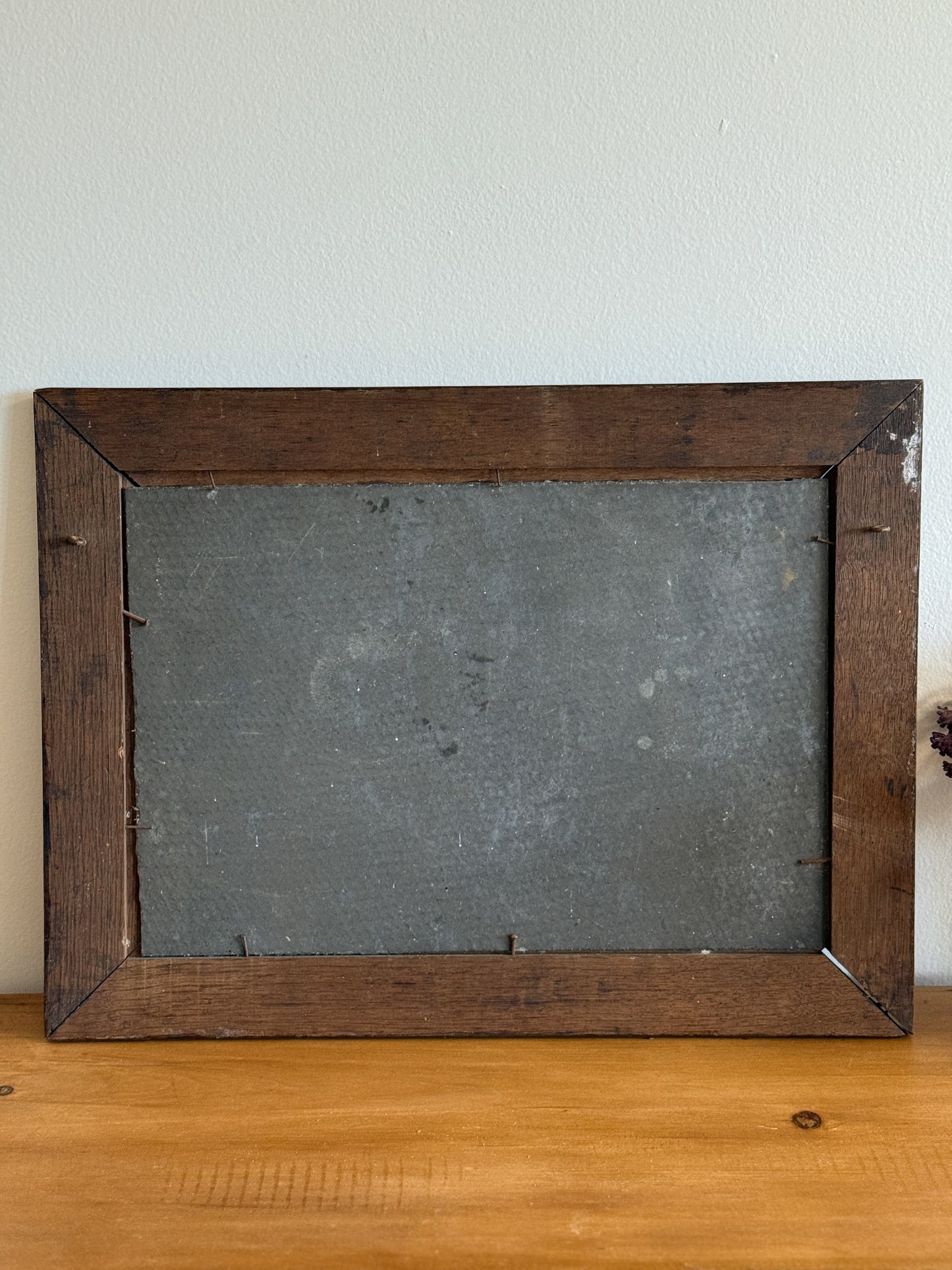 Antique English Oil Painting on Slate