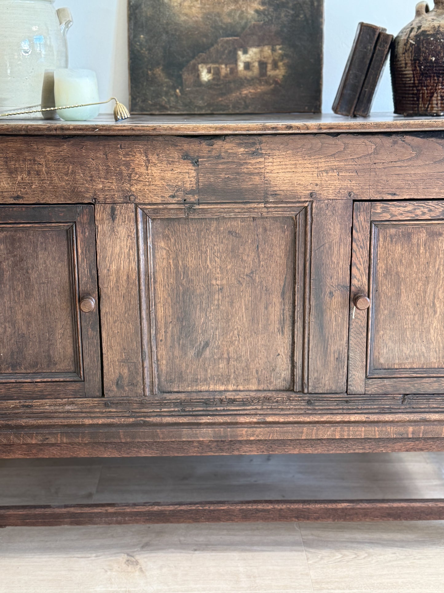 18th Century English Georgian Oak Coffer/Sideboard