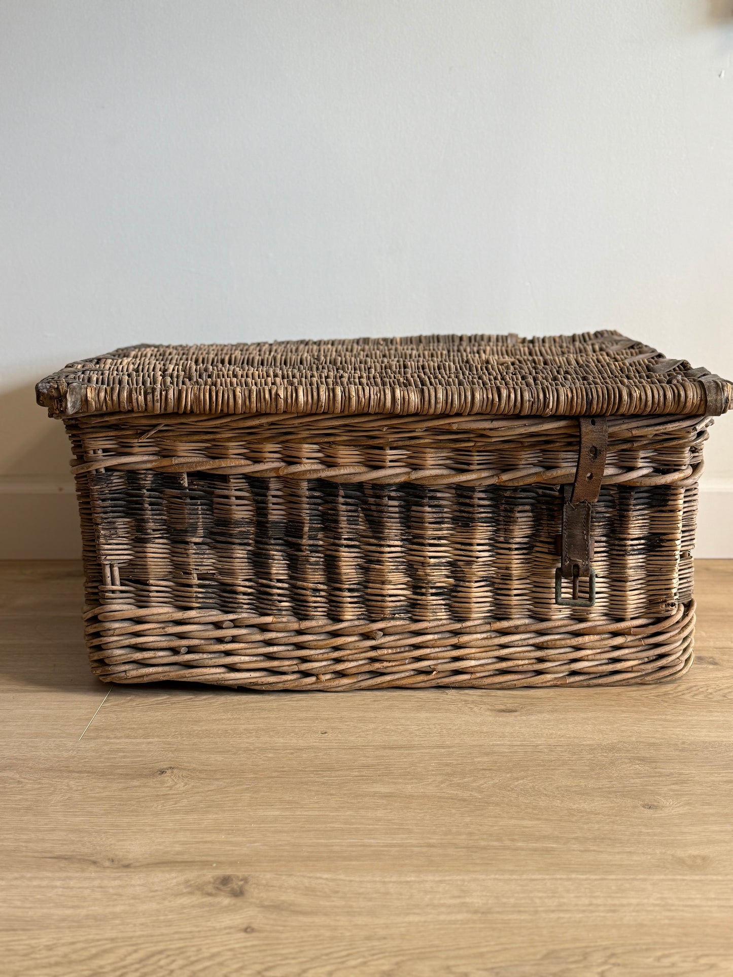 Antique English Woven Trunk