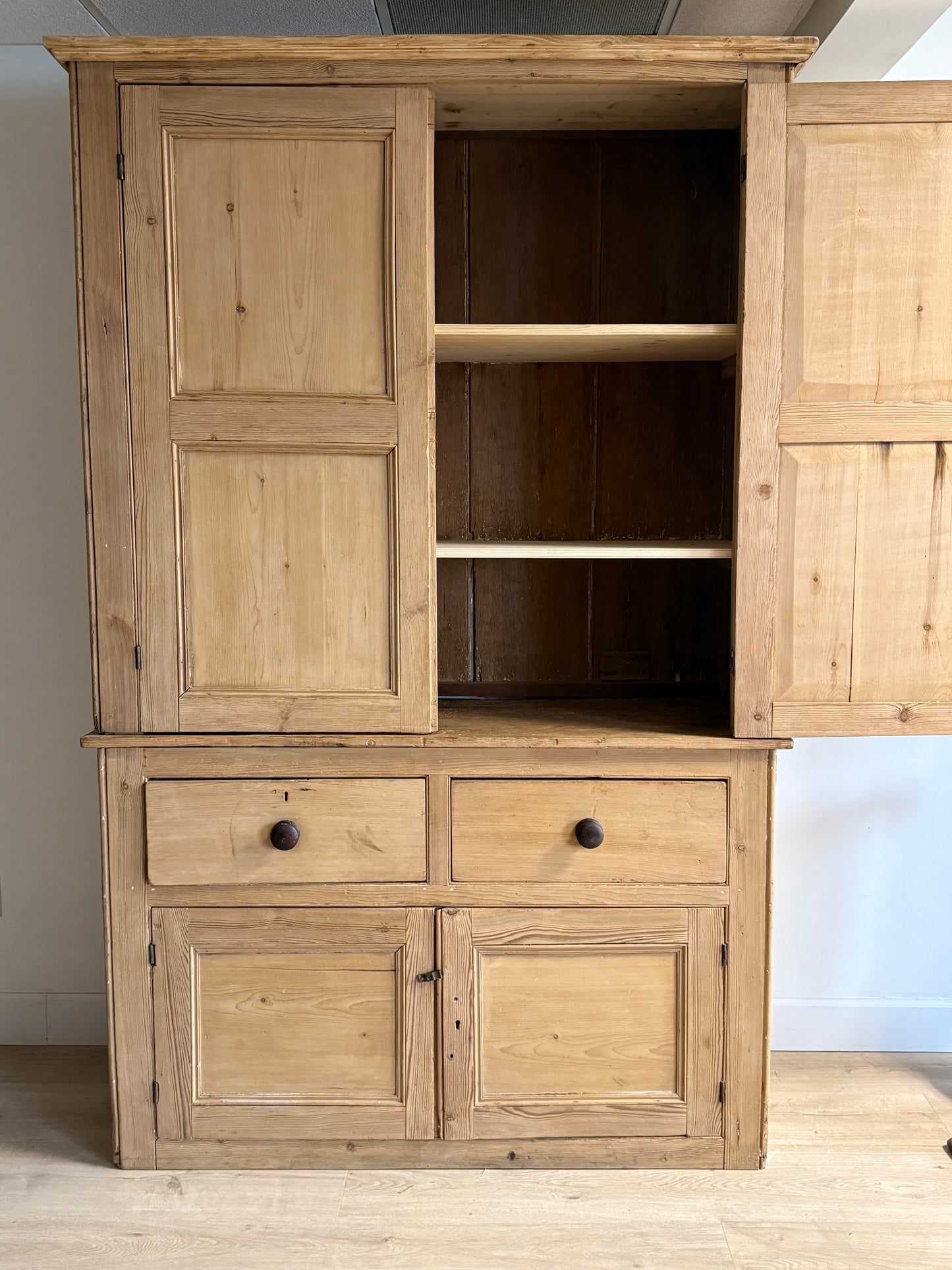 Monumental Antique English Housekeepers Cupboard