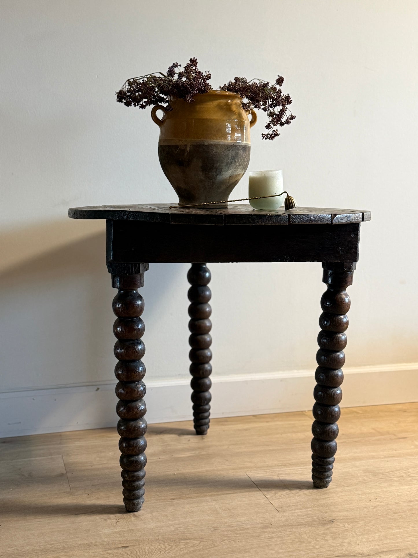 Antique French Bobbin Table