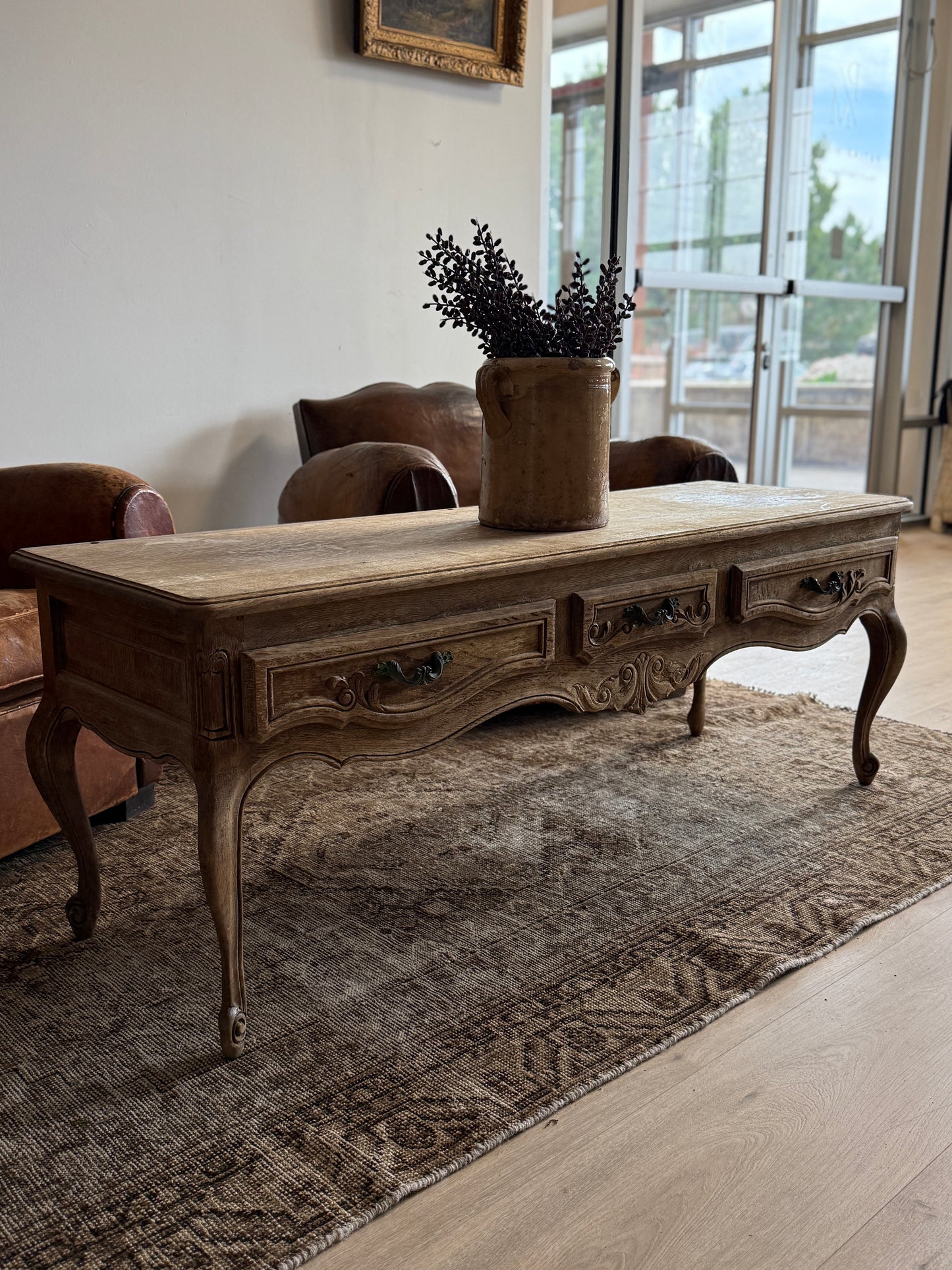 Antique French Hall Bench/Coffee Table