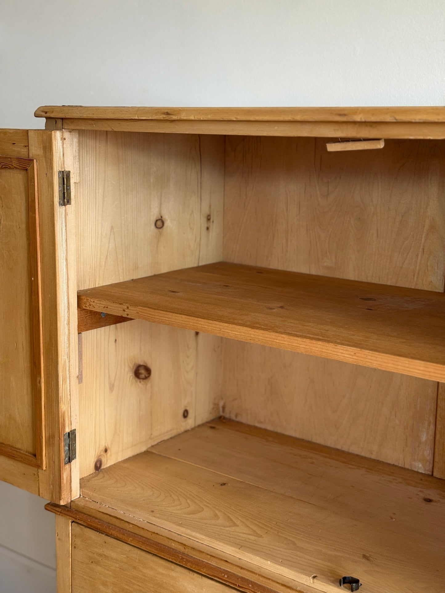 Small Antique English Pine Hutch