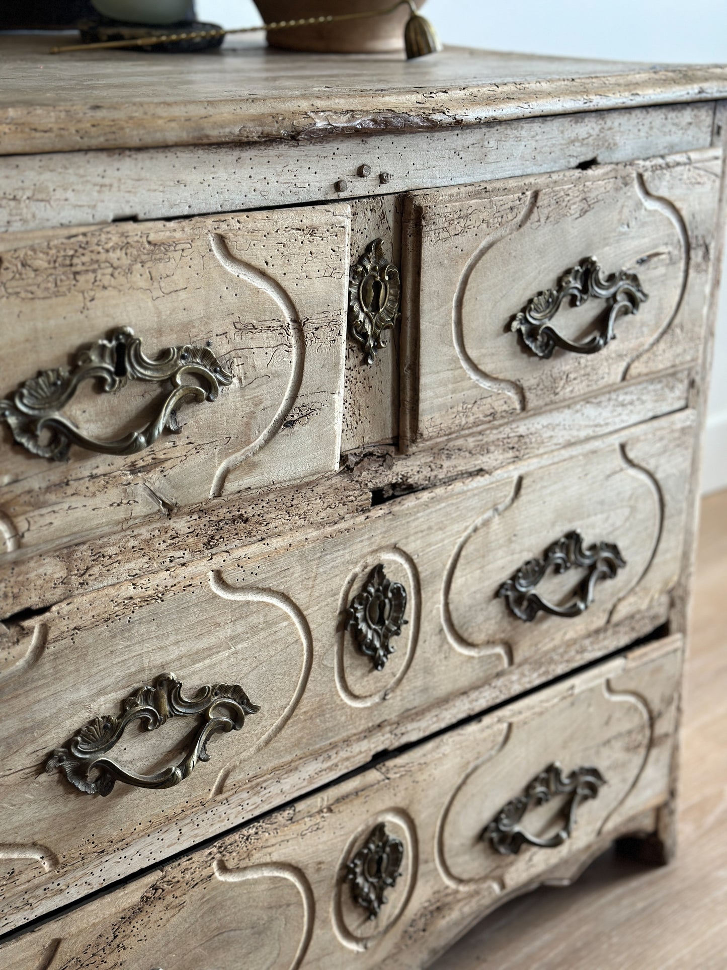 18th Century French Bleached Commode/Chest of Drawers