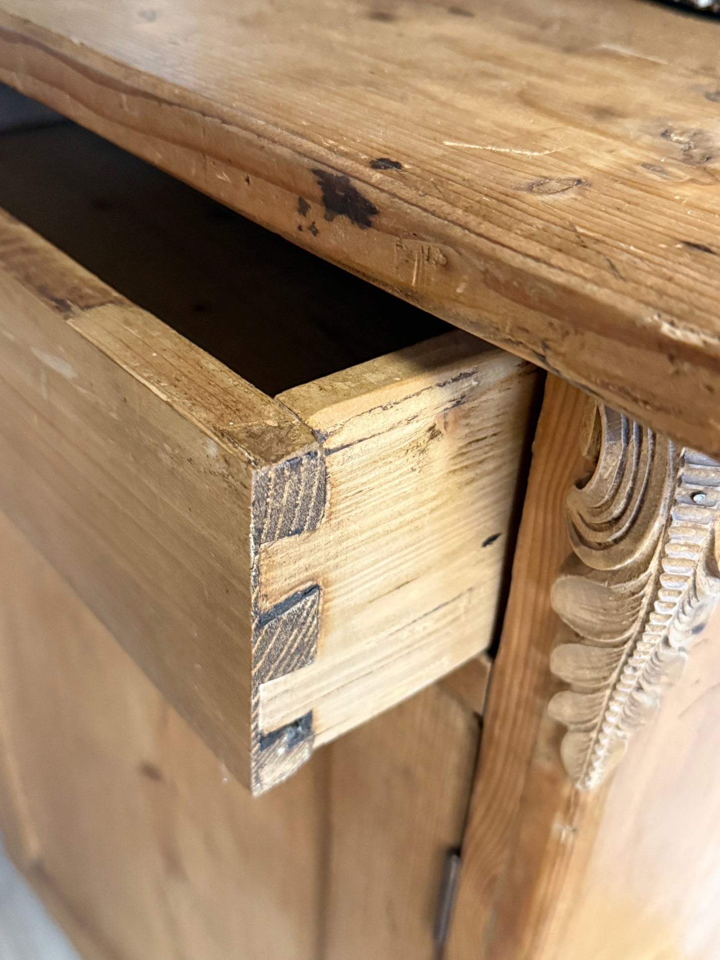 Antique English Pine Sideboard